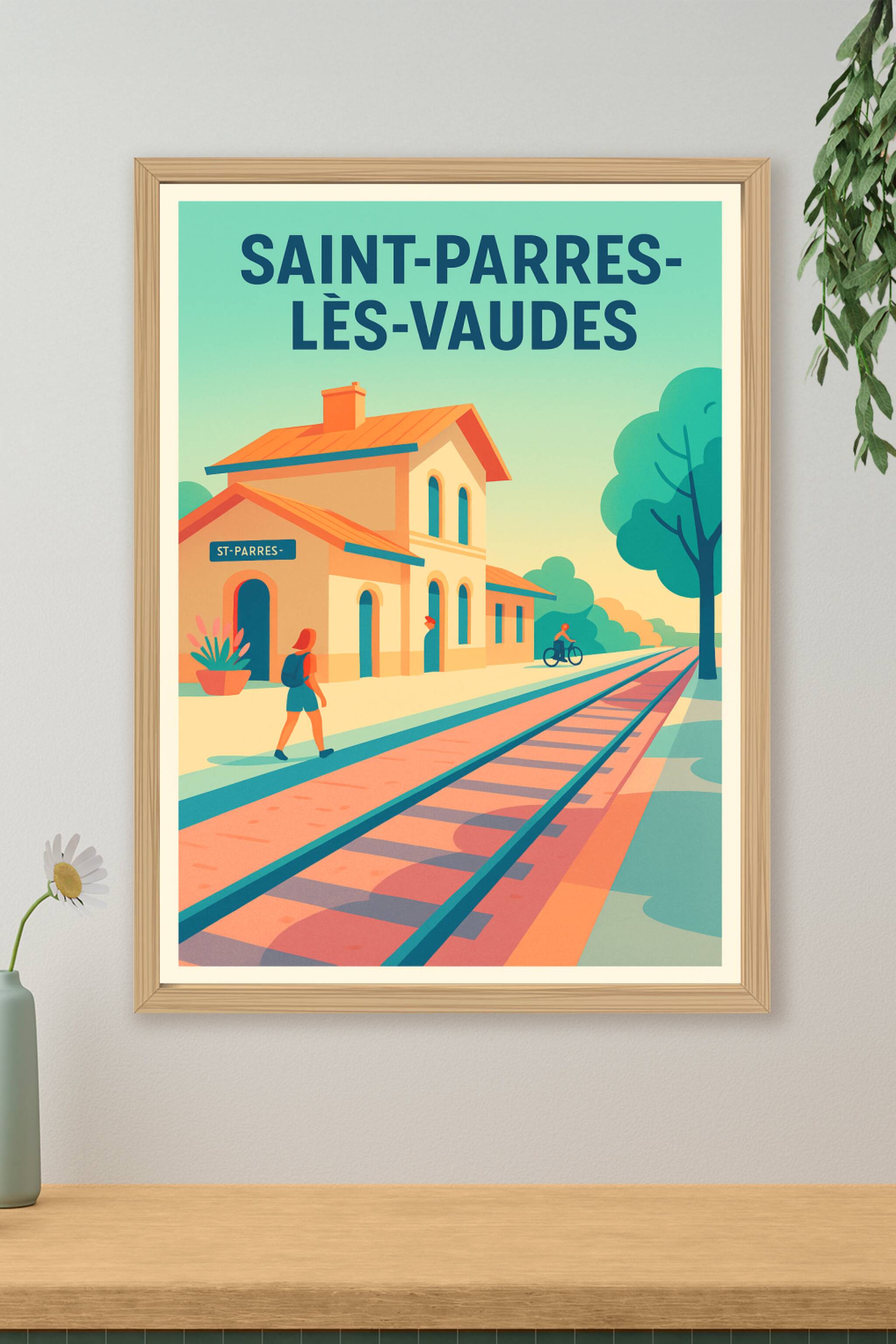 Affiche de Saint-Parres-lès-Vaudes - Charme bucolique au fil des rails