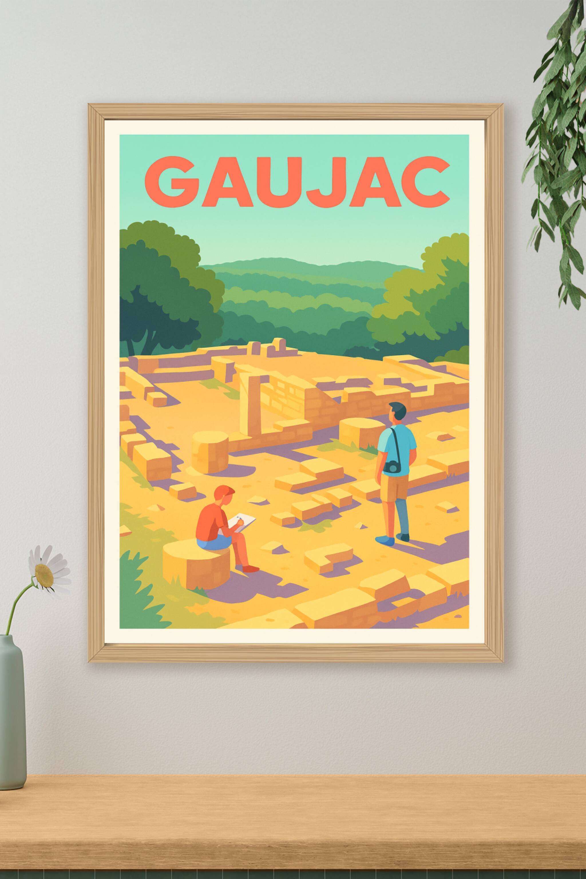 Affiche de Gaujac - Voyage au cœur des ruines historiques