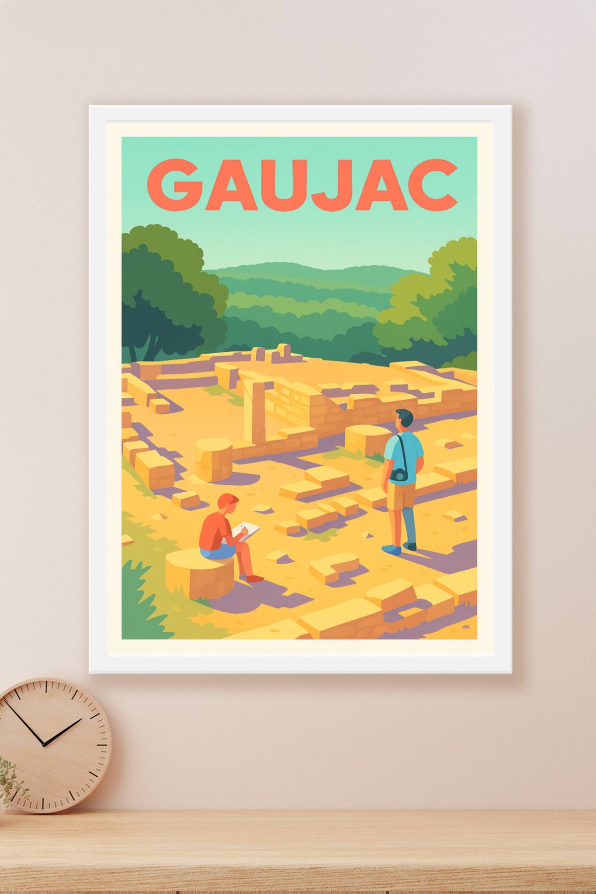Affiche de Gaujac - Voyage au cœur des ruines historiques