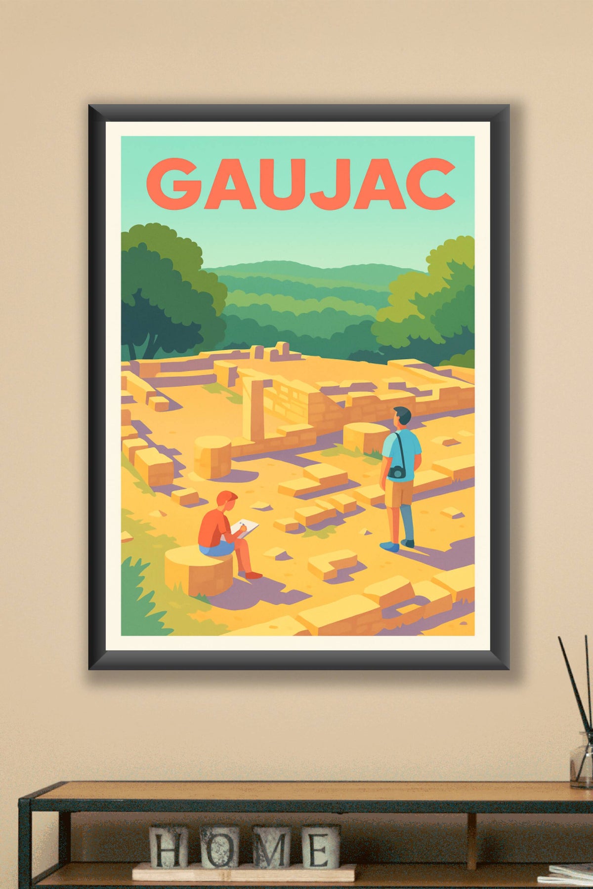 Affiche de Gaujac - Voyage au cœur des ruines historiques