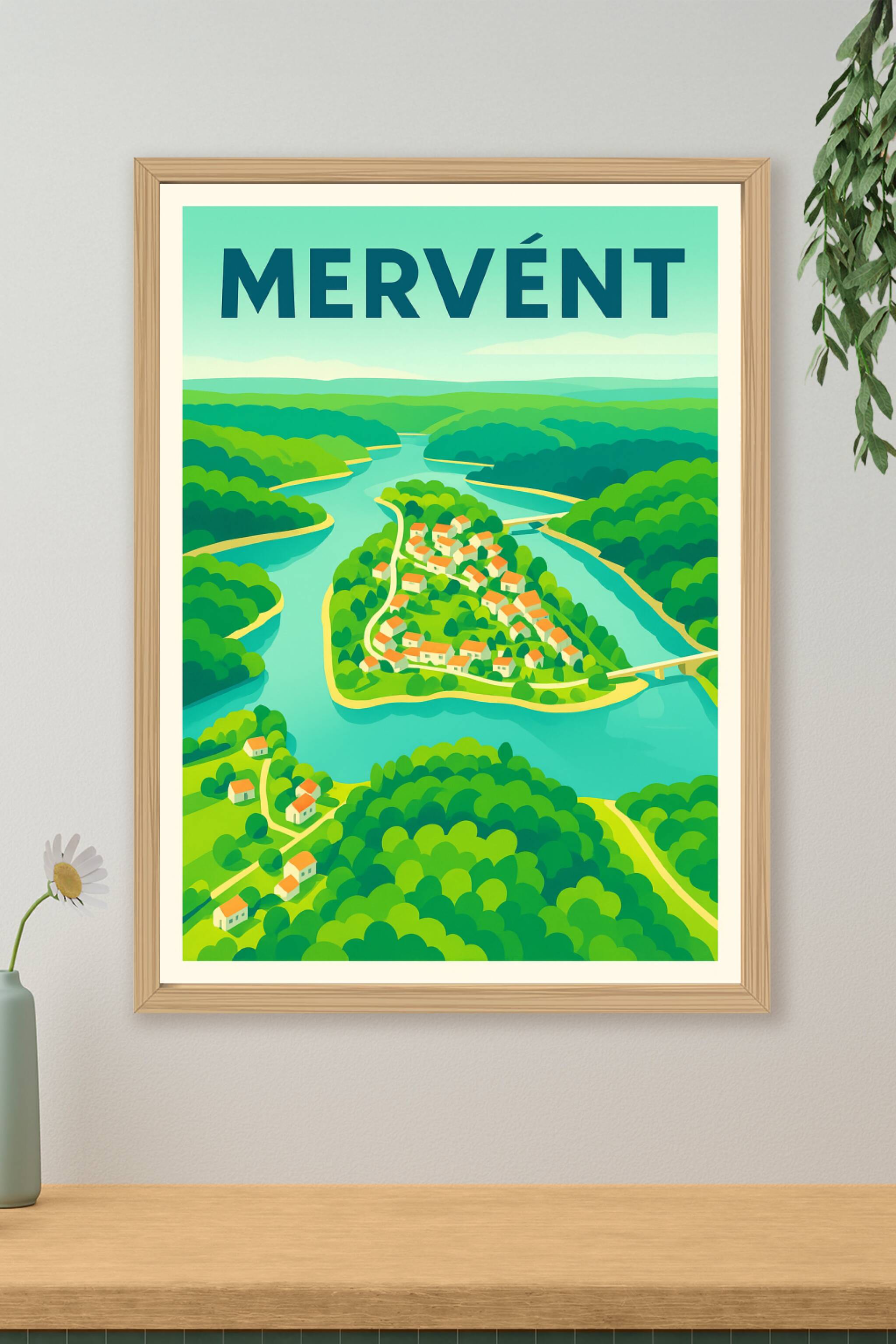Affiche de Mervent - Évasion naturelle entre rivière et forêt