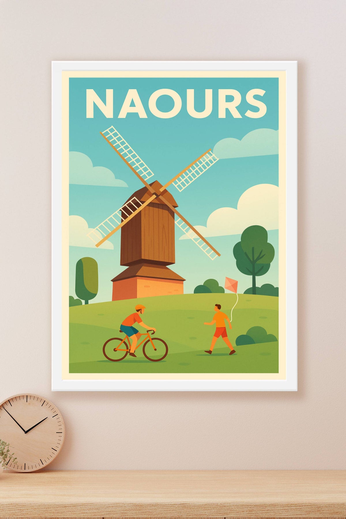 Affiche de Naours - L'authenticité du vieux moulin en plein air