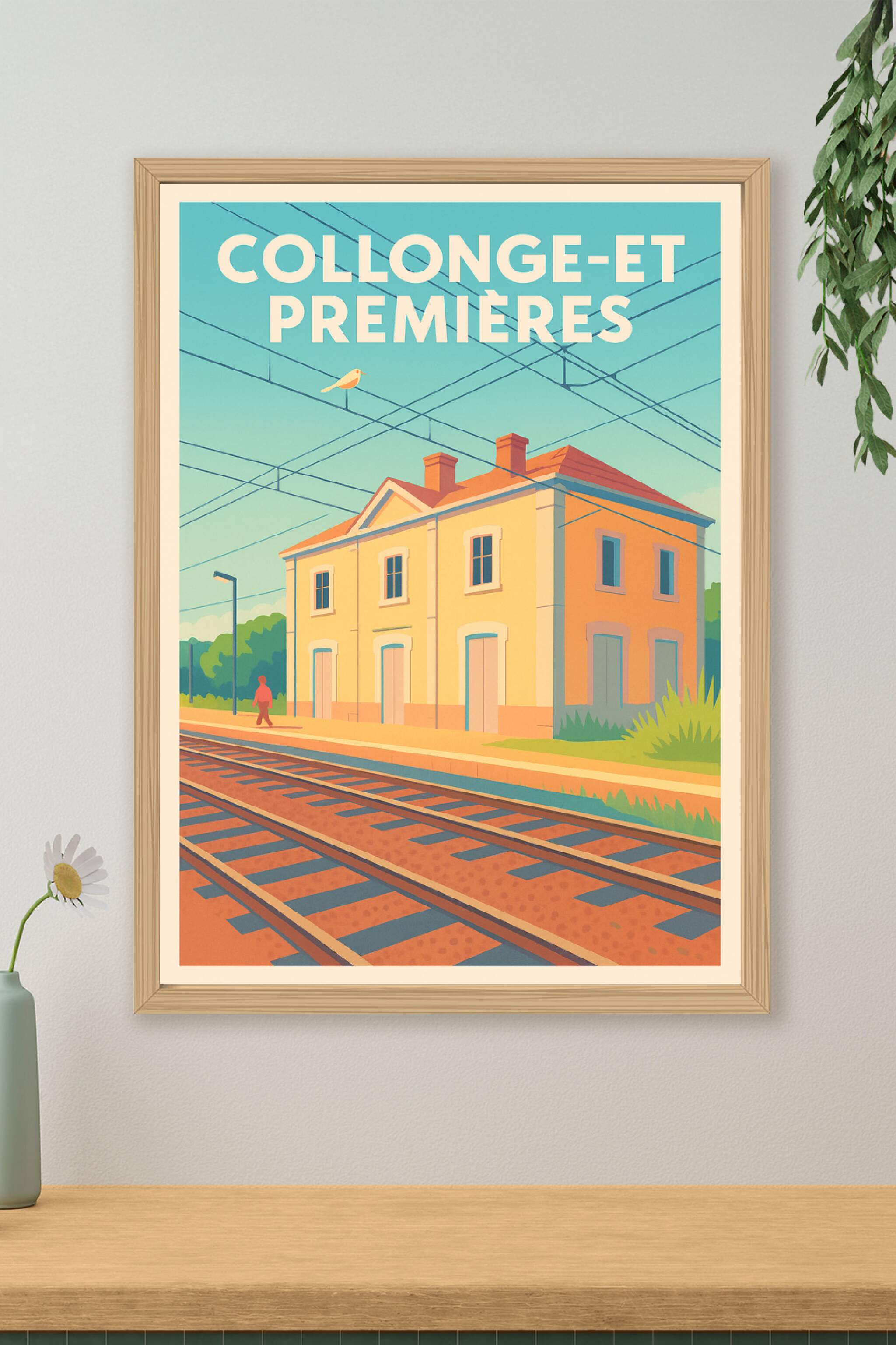 Affiche de Collonges-et-Premières - L'élégance tranquille d'une gare de campagne