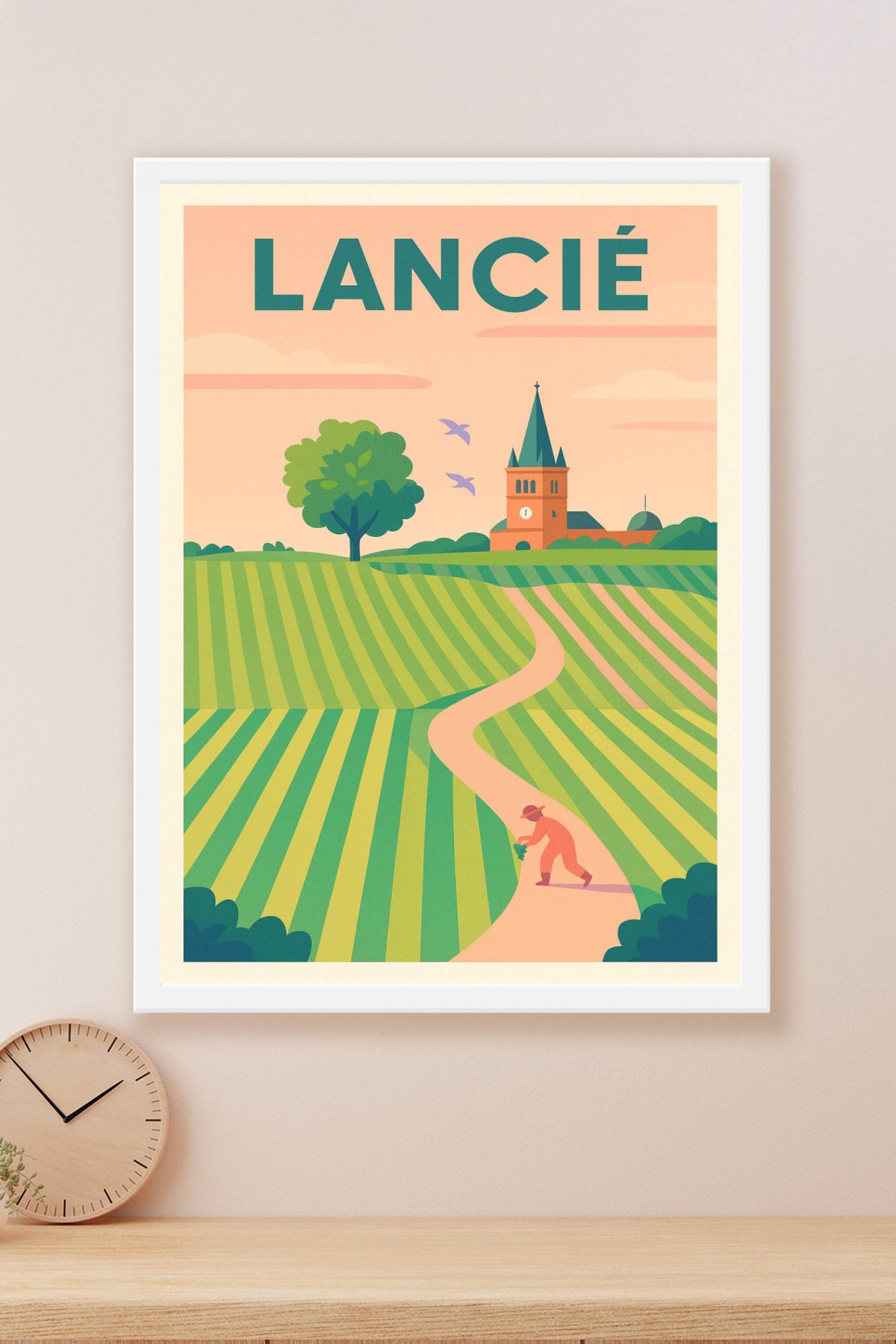 Affiche de Lancié - Harmonie viticole en douceur