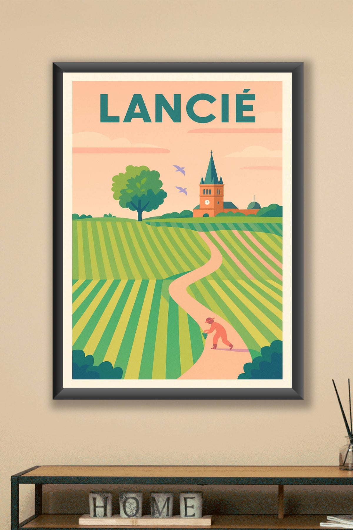 Affiche de Lancié - Harmonie viticole en douceur