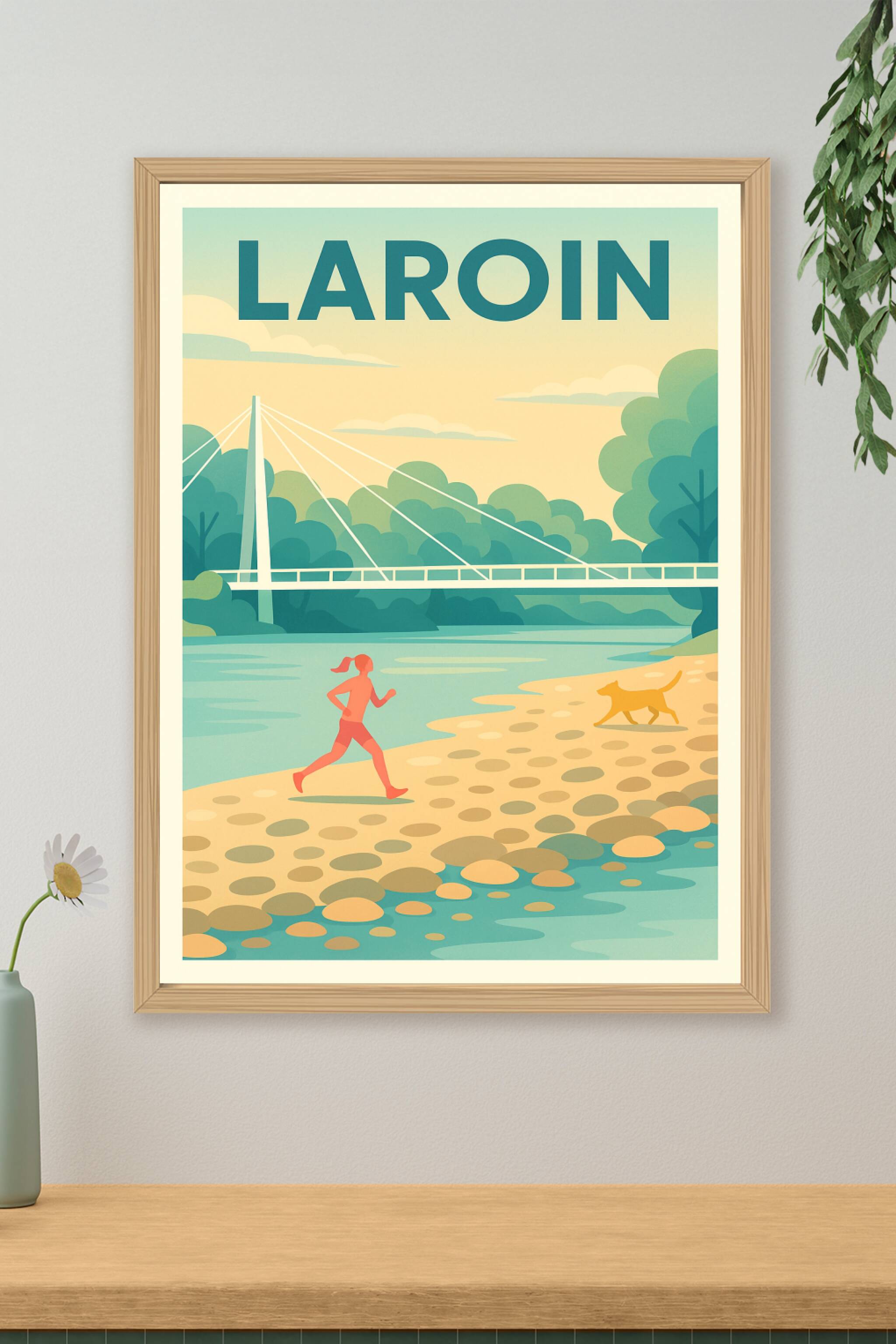 Affiche de Laroin - La promenade paisible au bord de l'eau