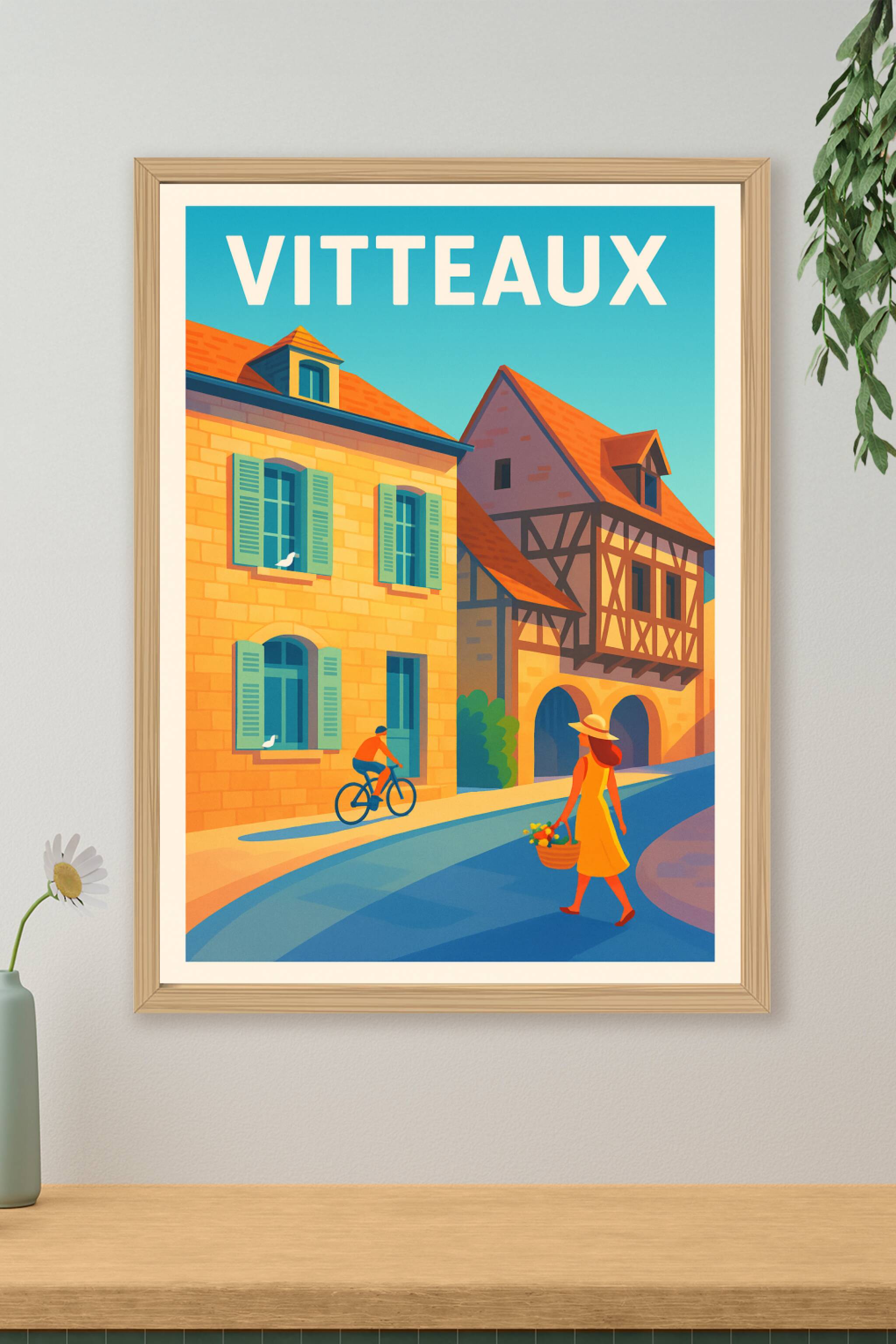 Affiche de Vitteaux - Charme et douceur d'une balade provençale