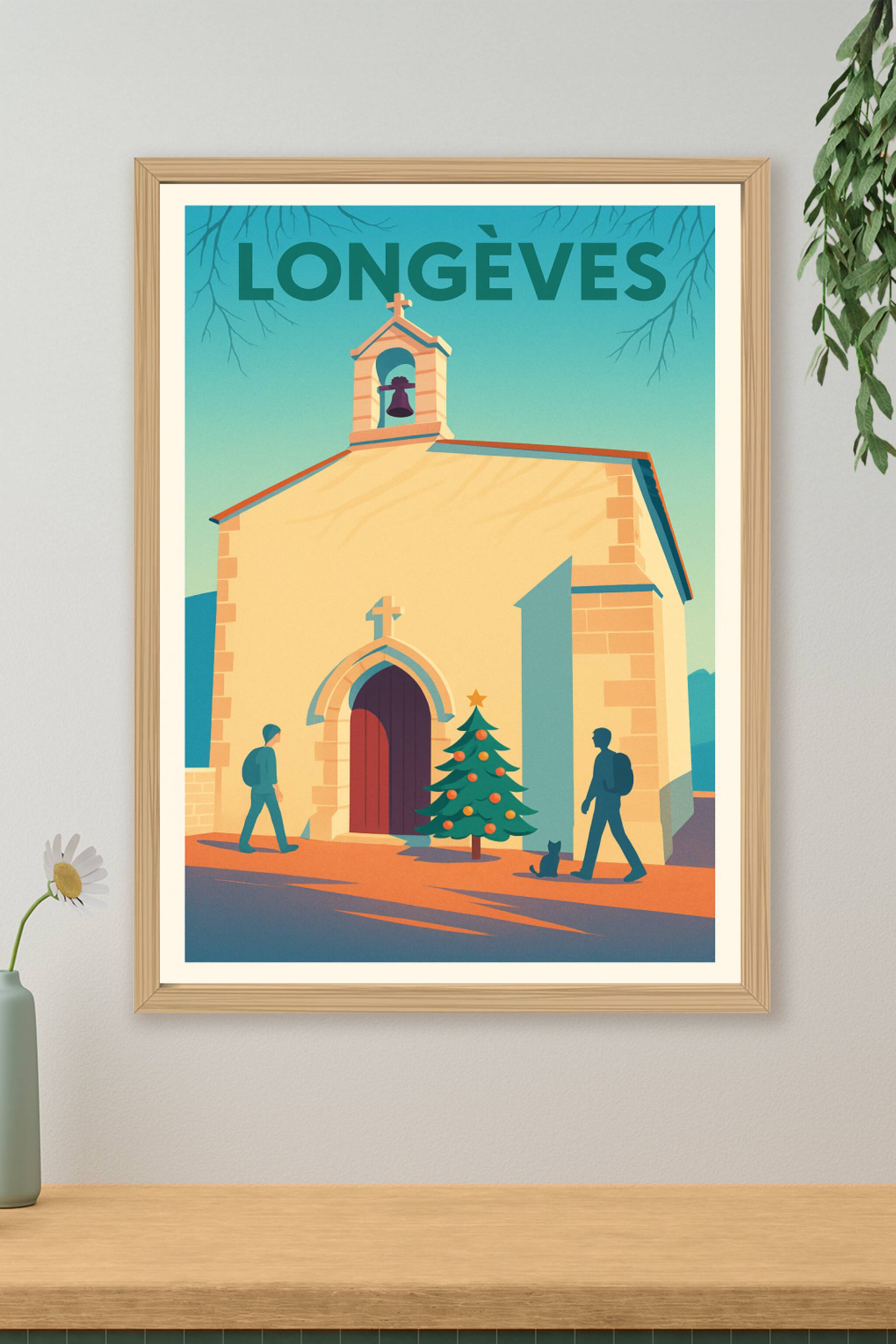 Affiche de Longèves - Charme hivernal et douceur villageoise
