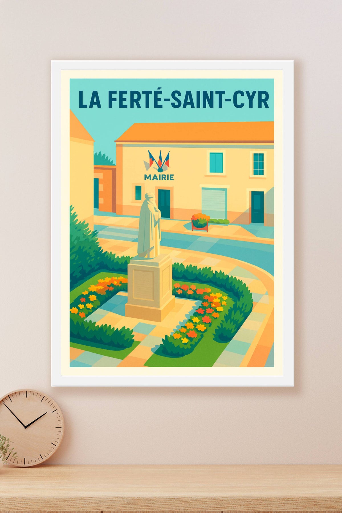 Affiche de La Ferté-Saint-Cyr - Charme et sérénité de la place de la mairie