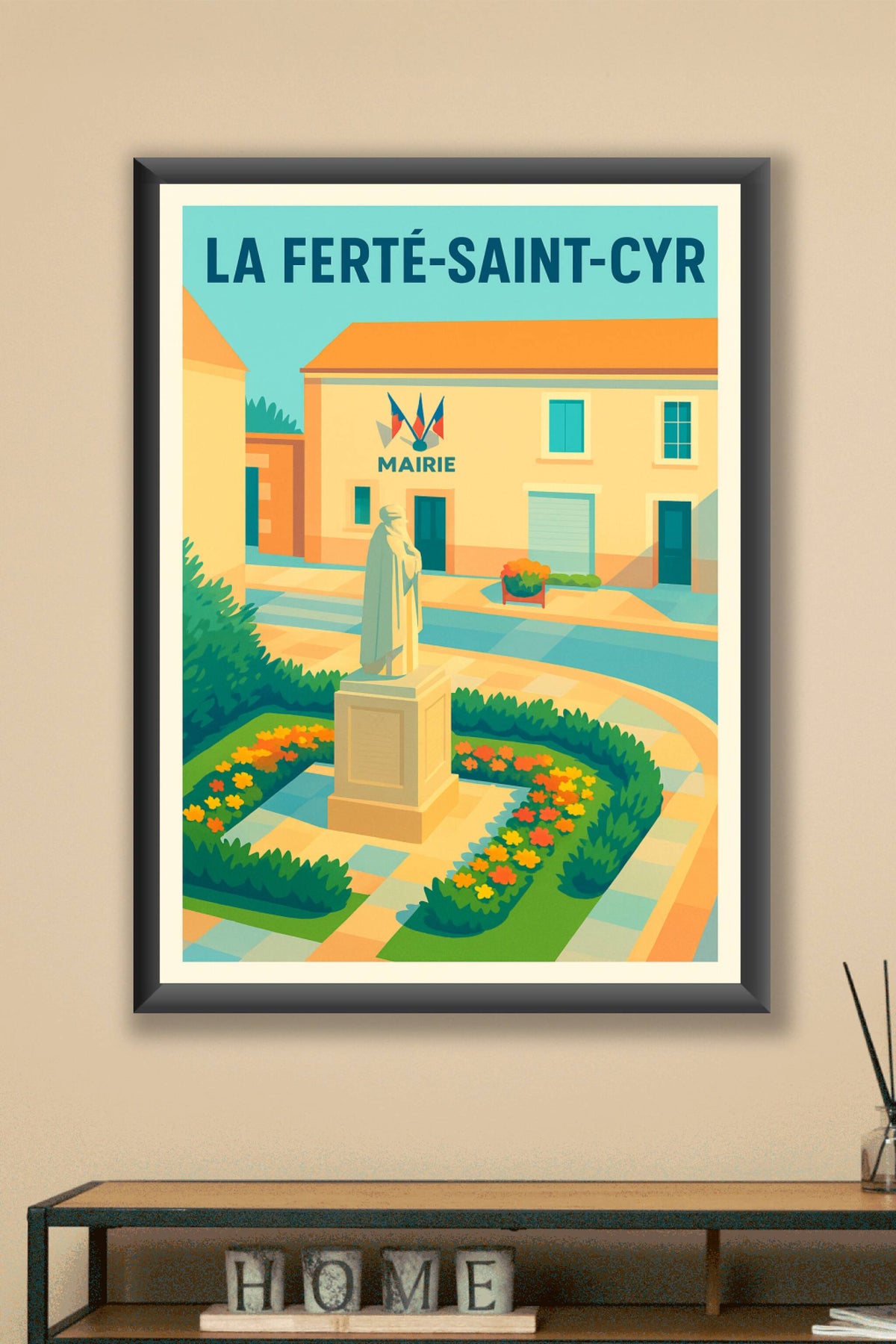 Affiche de La Ferté-Saint-Cyr - Charme et sérénité de la place de la mairie