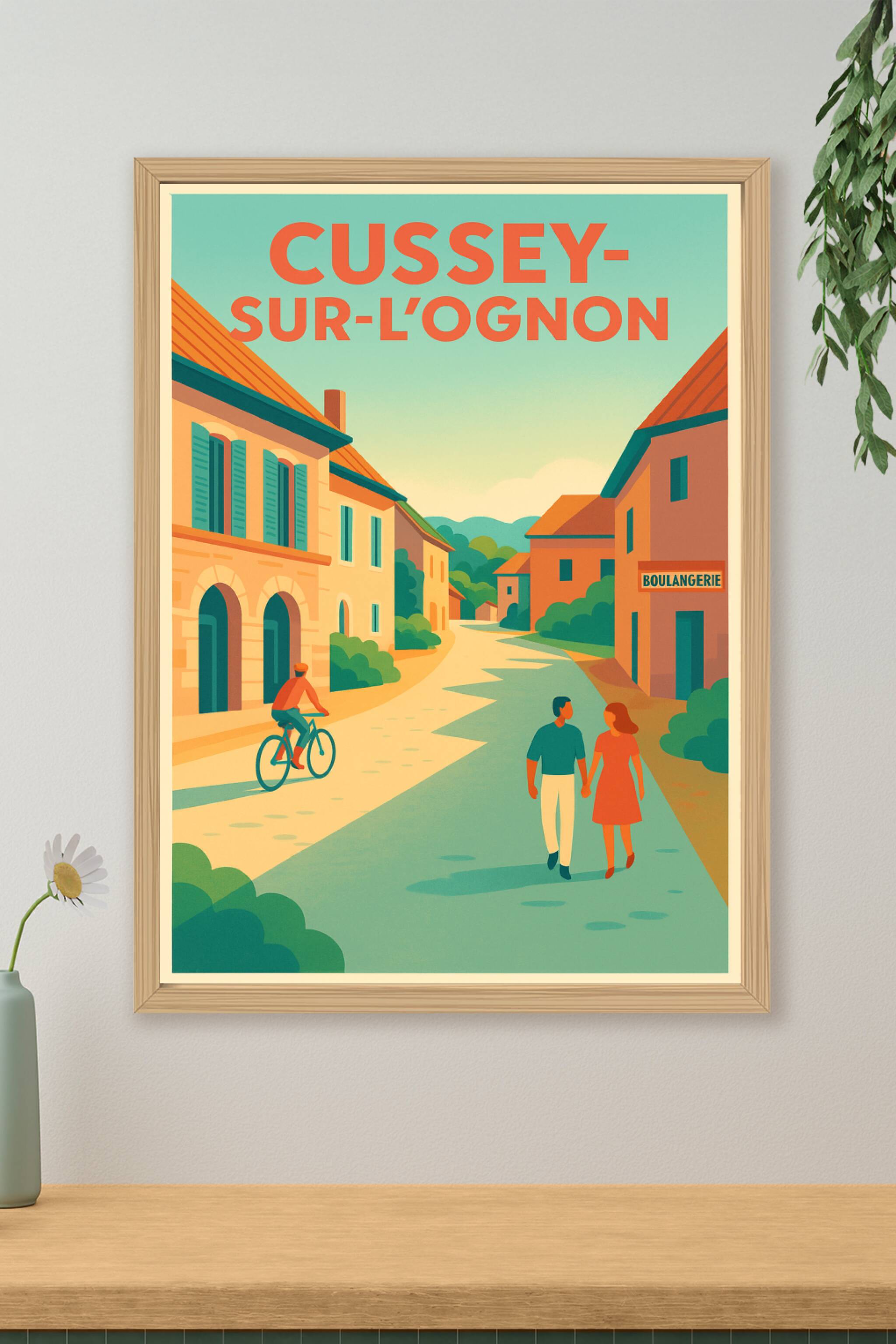 Affiche de Cussey-sur-l'Ognon - L'élégance d'un village ensoleillé