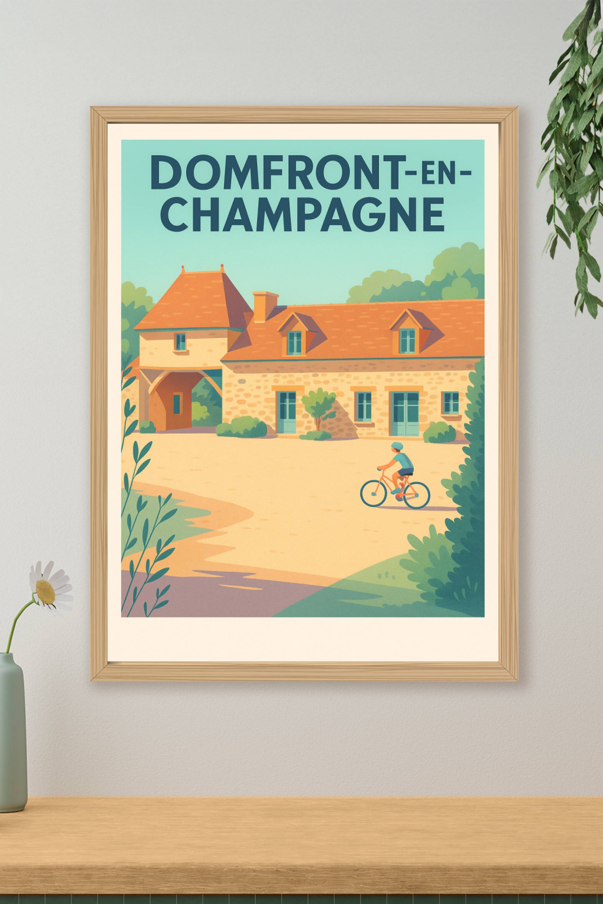 Affiche de Domfront-en-Champagne - Charme et douceur de vie à la campagne