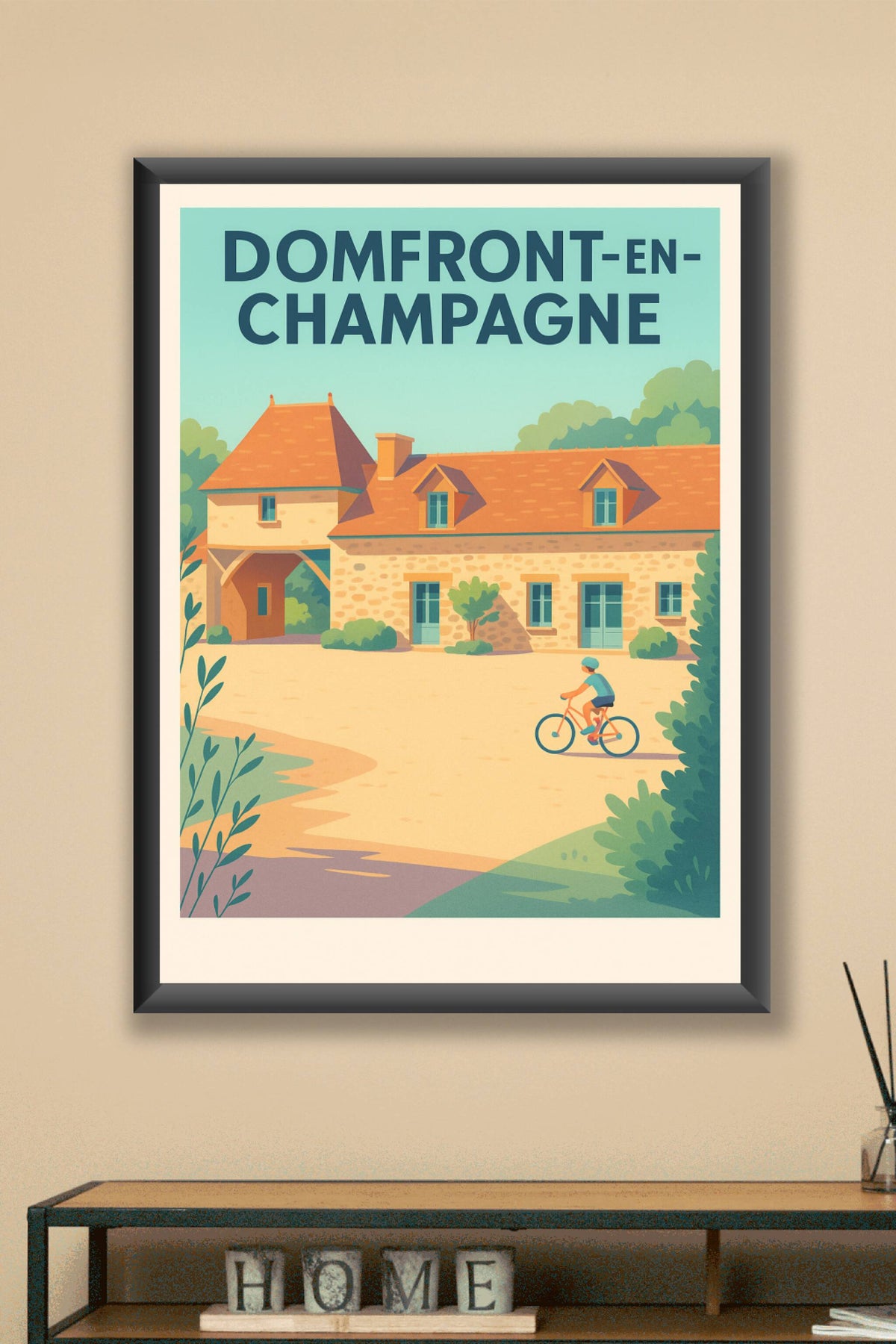 Affiche de Domfront-en-Champagne - Charme et douceur de vie à la campagne