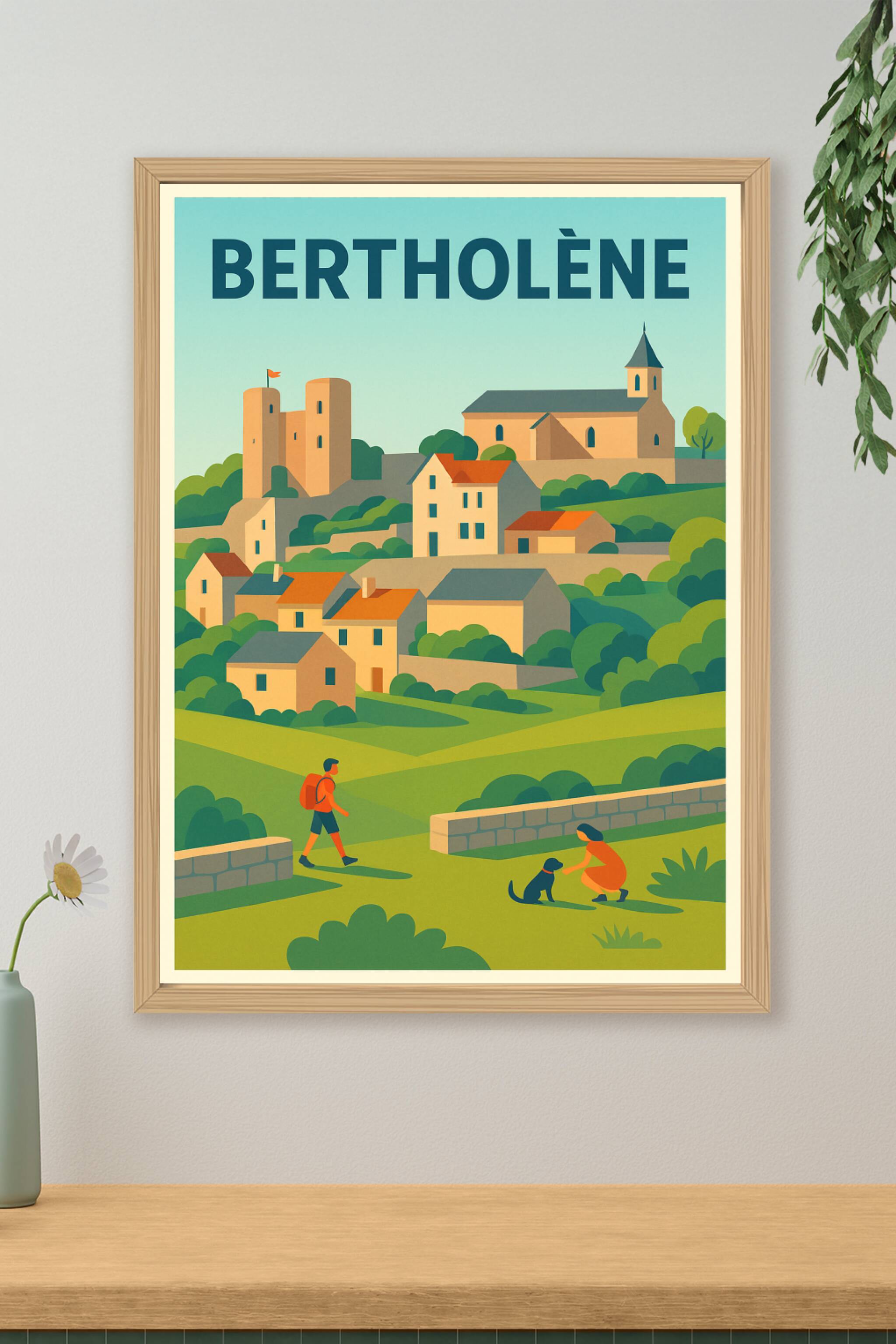 Affiche de Bertholène - Charme et Sérénité en Village Médiéval