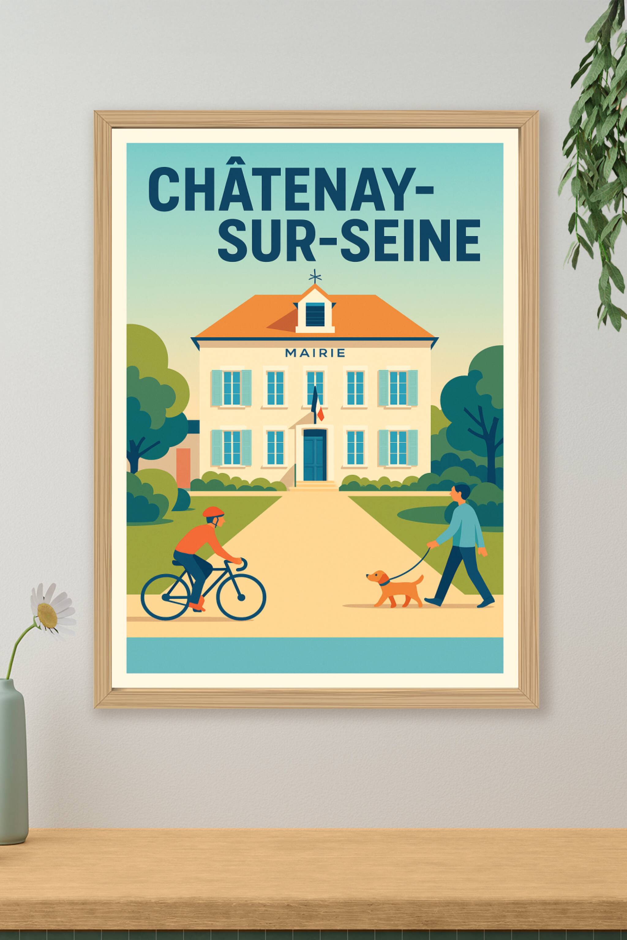 Affiche de Châtenay-sur-Seine - Charme et sérénité au cœur de la commune