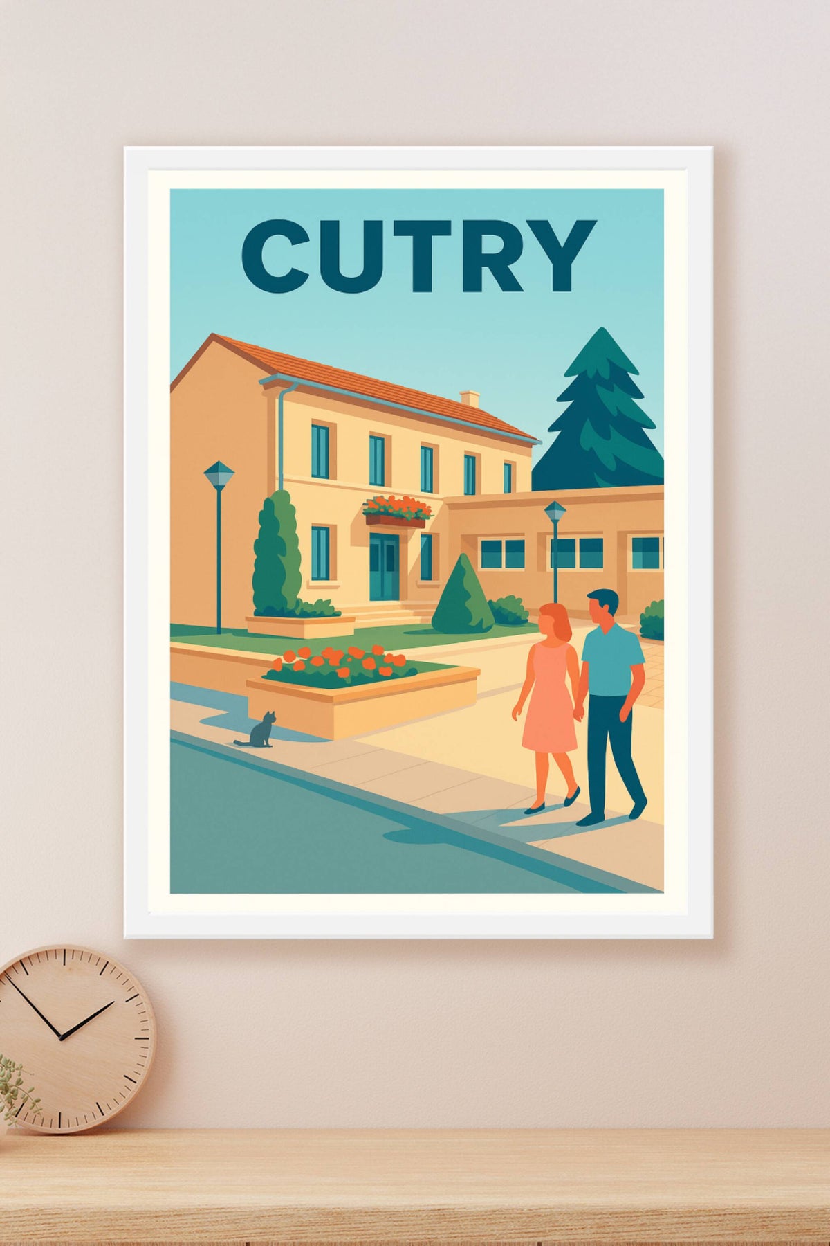Affiche de Cutry - L'élégance paisible d'une balade en duo