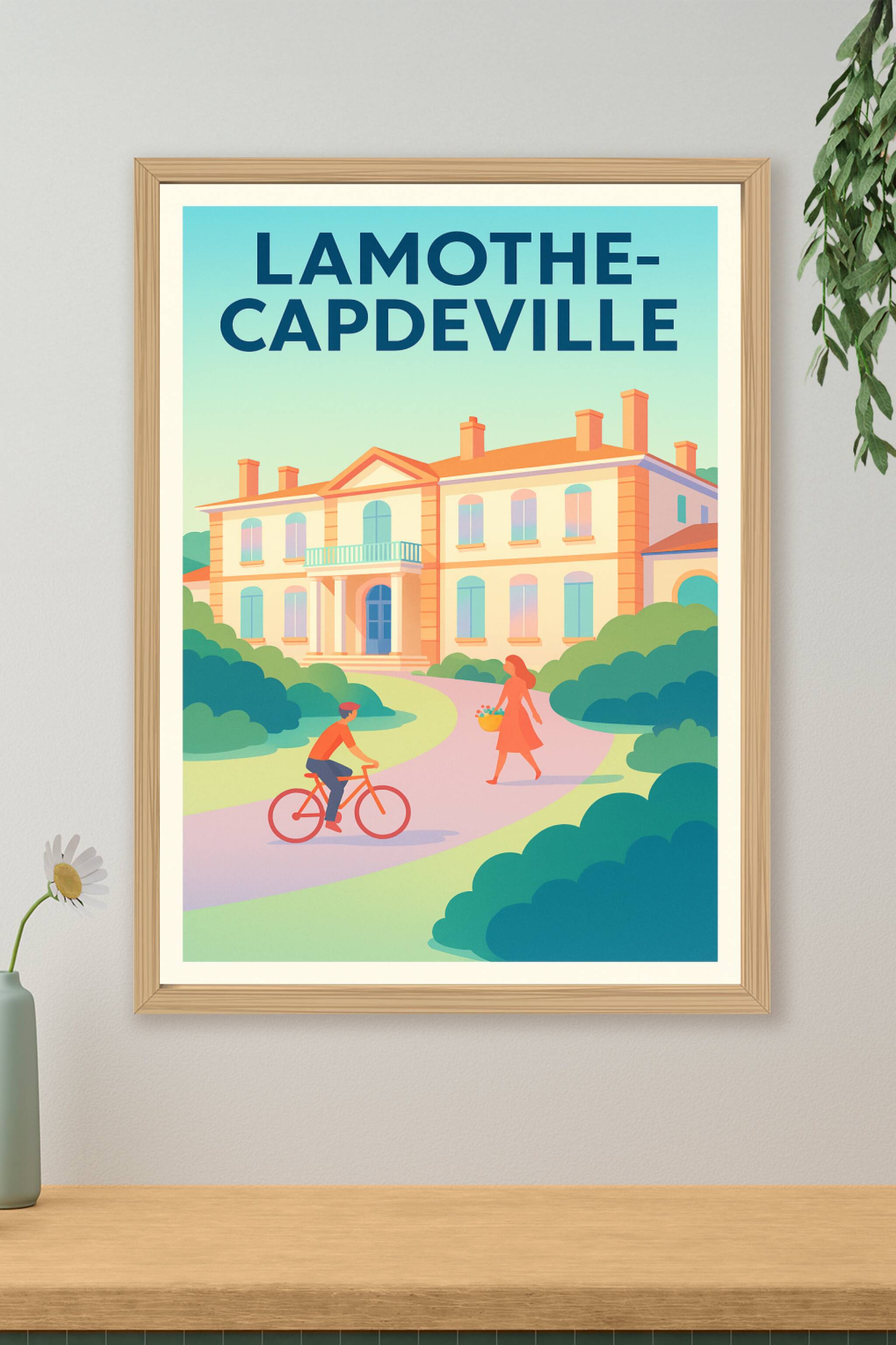 Affiche de Lamothe-Capdeville - Élégance et douceur de vivre en illustration