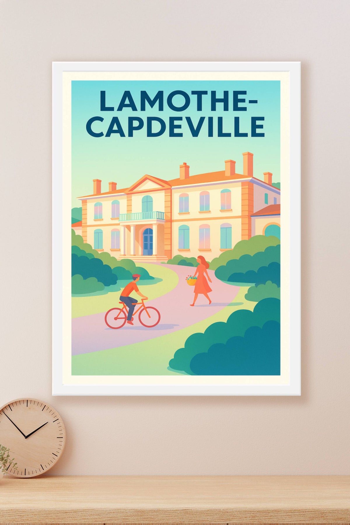 Affiche de Lamothe-Capdeville - Élégance et douceur de vivre en illustration