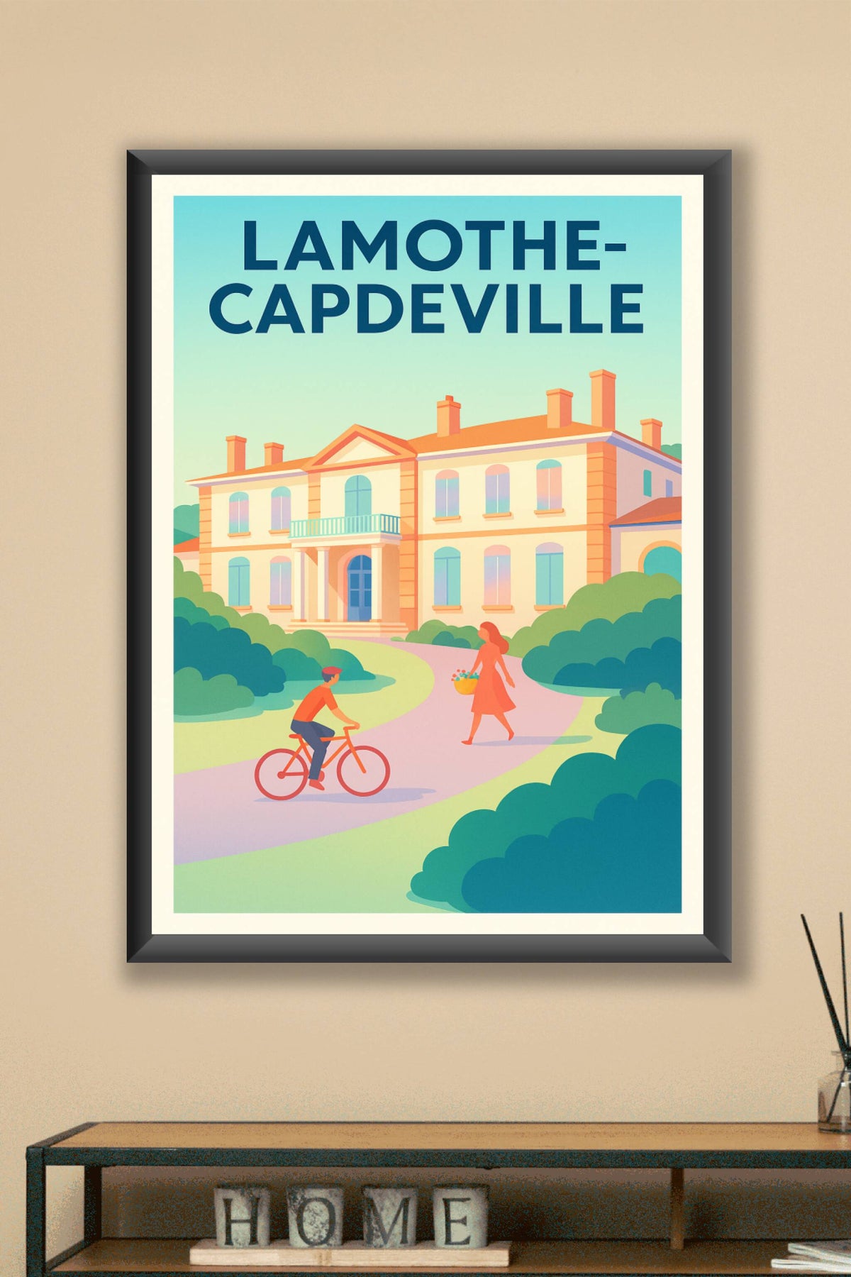 Affiche de Lamothe-Capdeville - Élégance et douceur de vivre en illustration