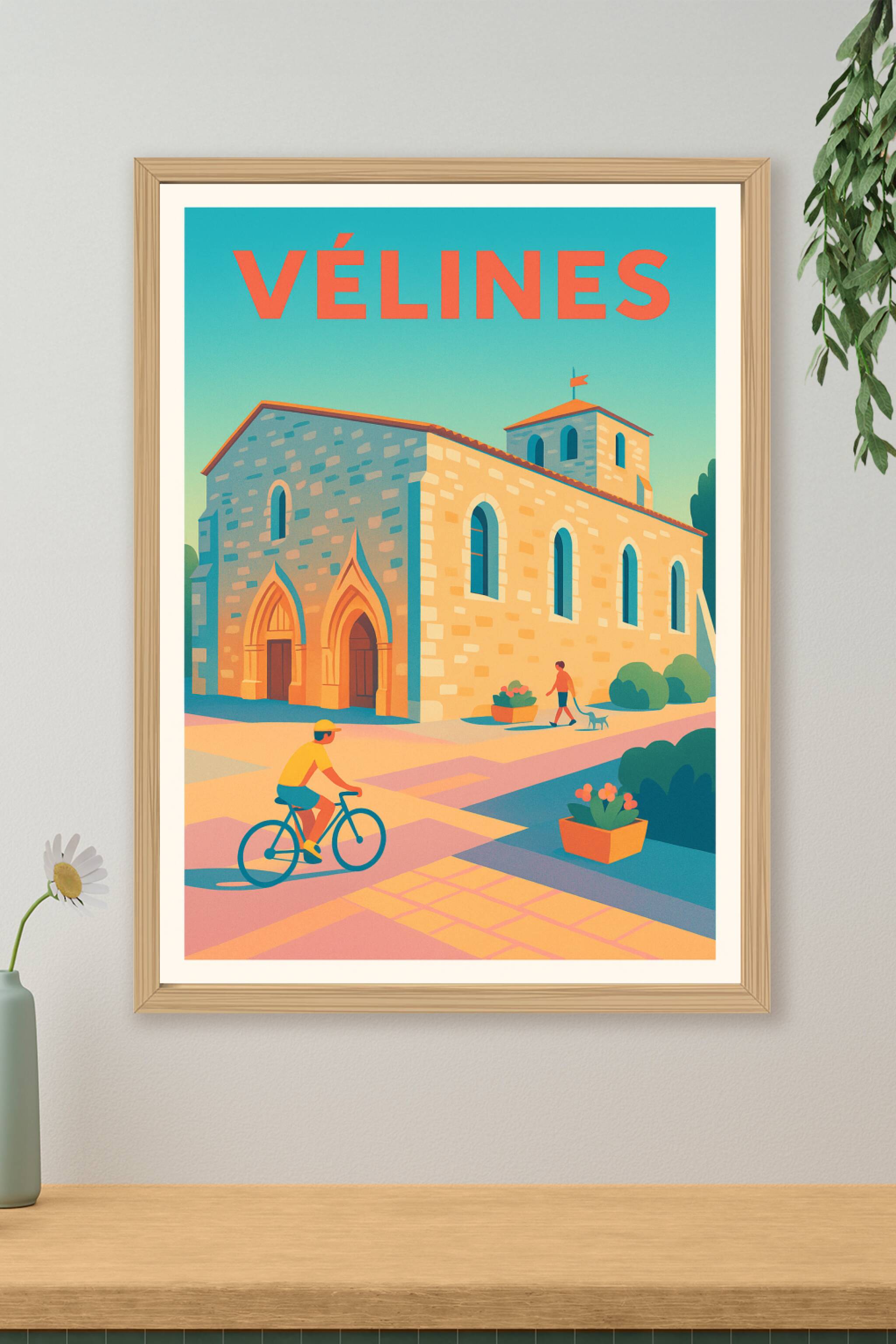 Affiche de Vélines - Charme paisible d’un village animé