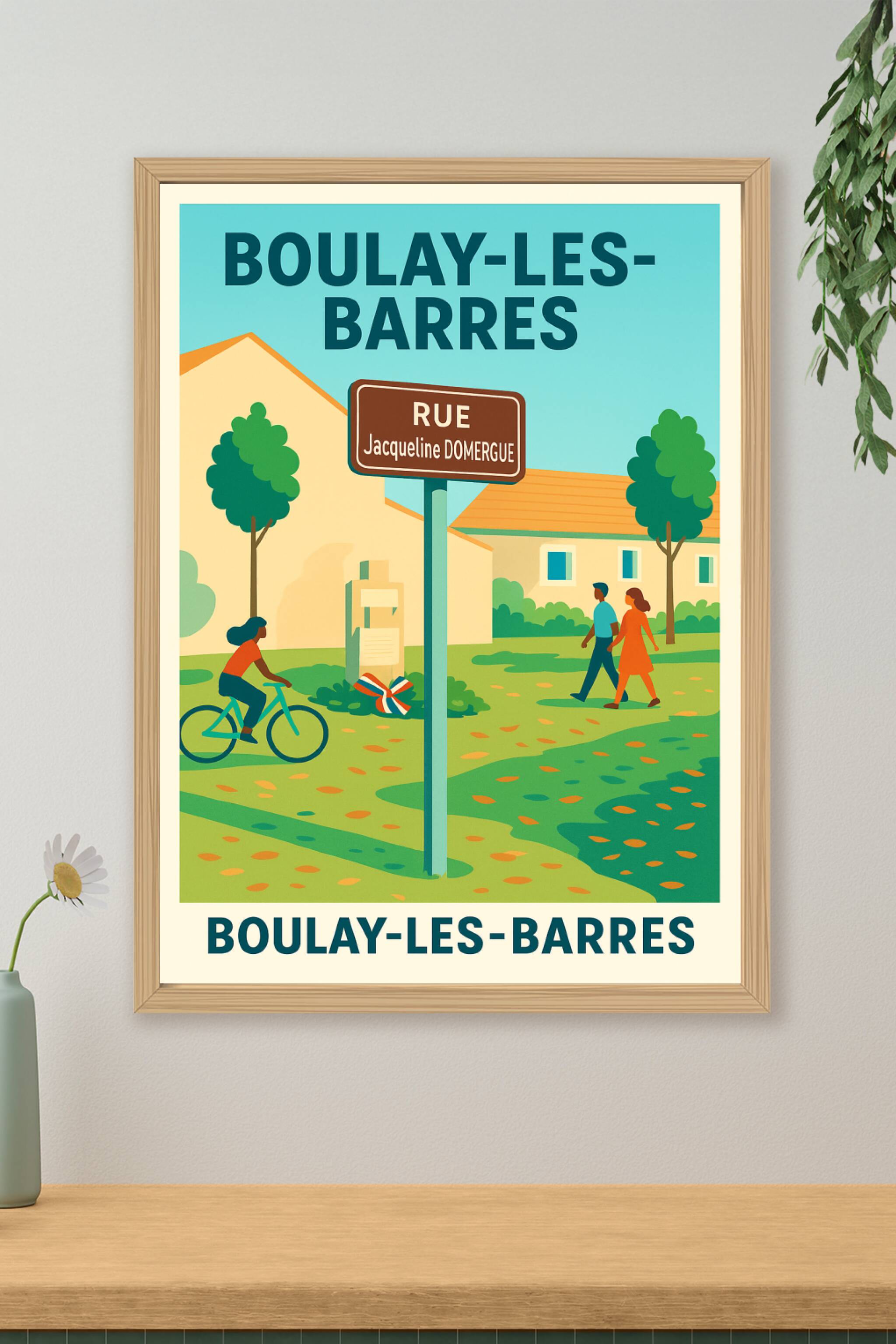 Affiche de Boulay-les-Barres - Douceur de vie au cœur de la rue Jacqueline Domergue