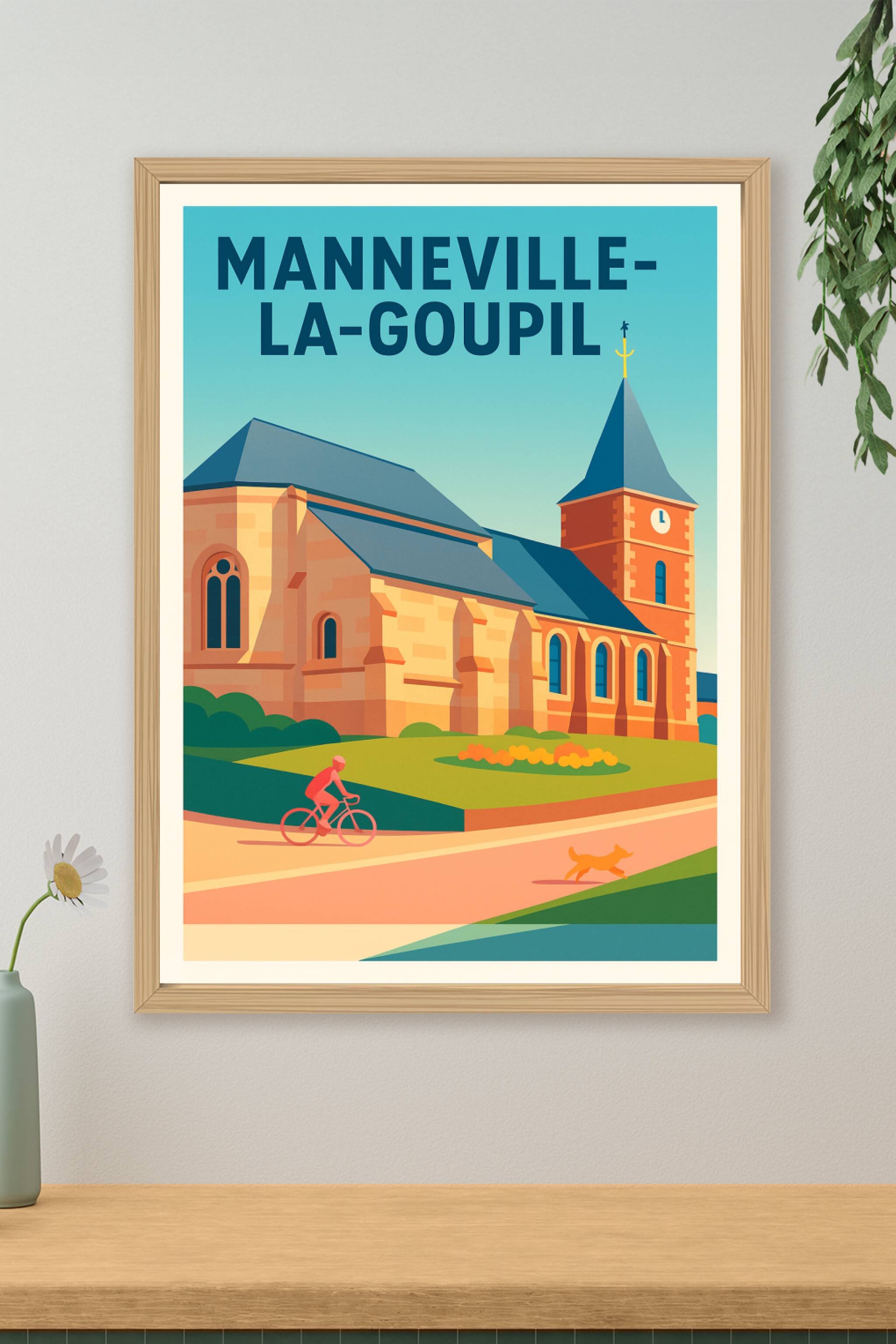 Affiche de Manneville-la-Goupil - Charme et sérénité normande en affiche