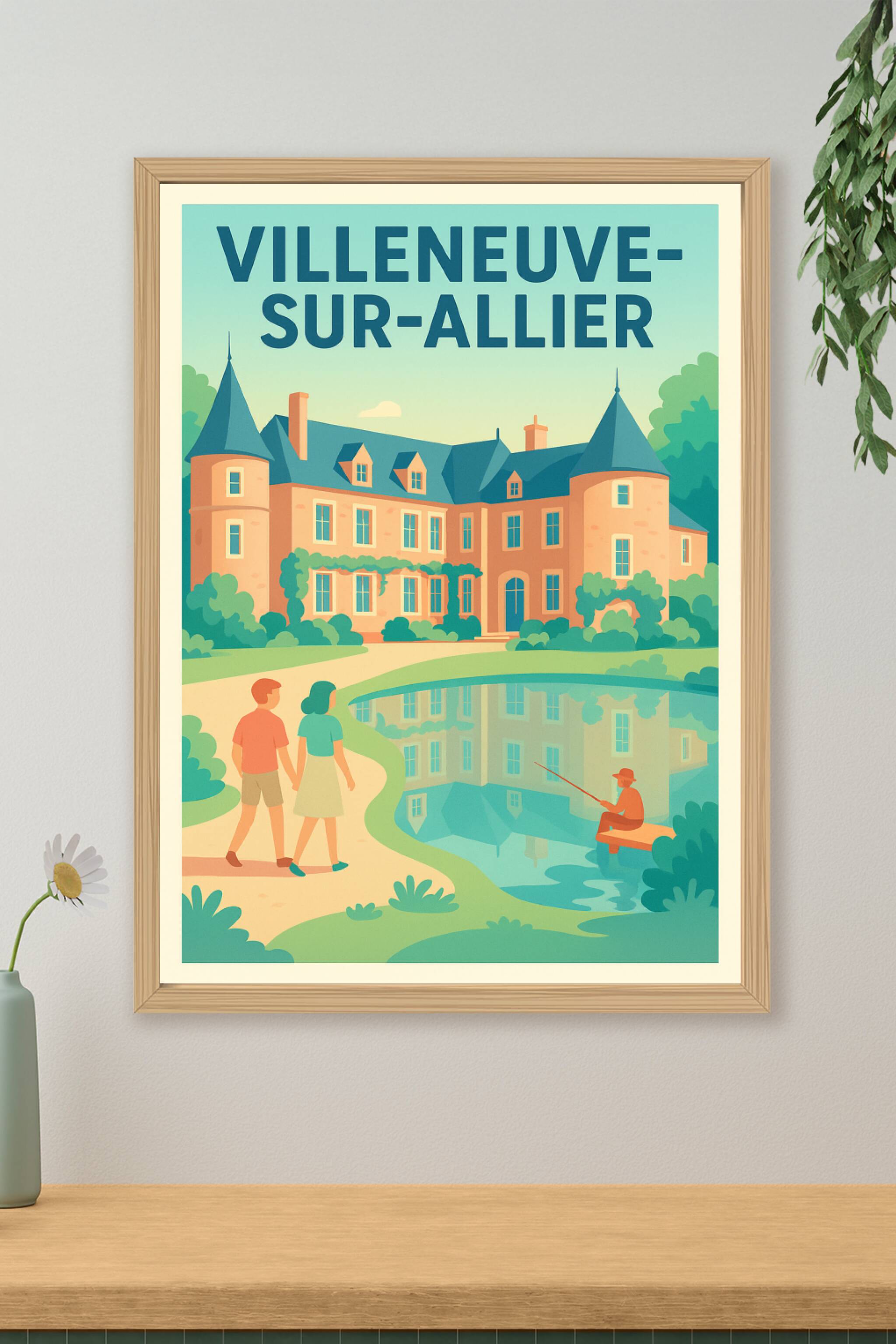 Affiche de Villeneuve-sur-Allier - Charme calme et bucolique