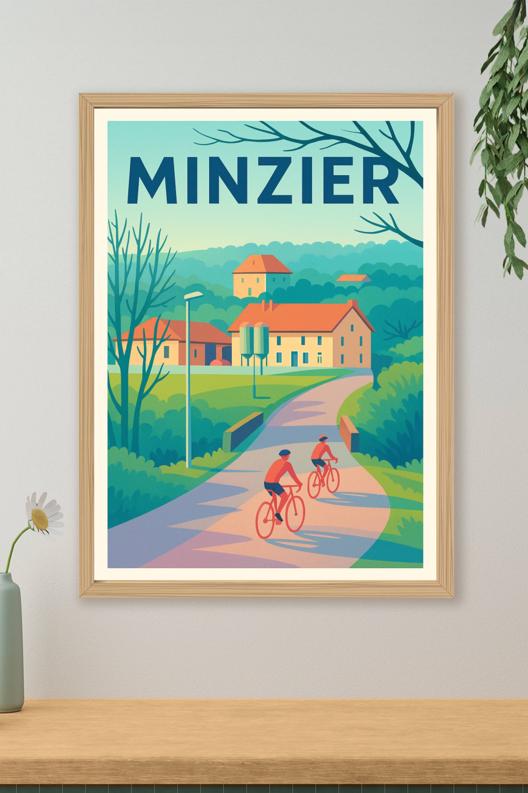 Affiche de Minzier - Escapade nature à vélo