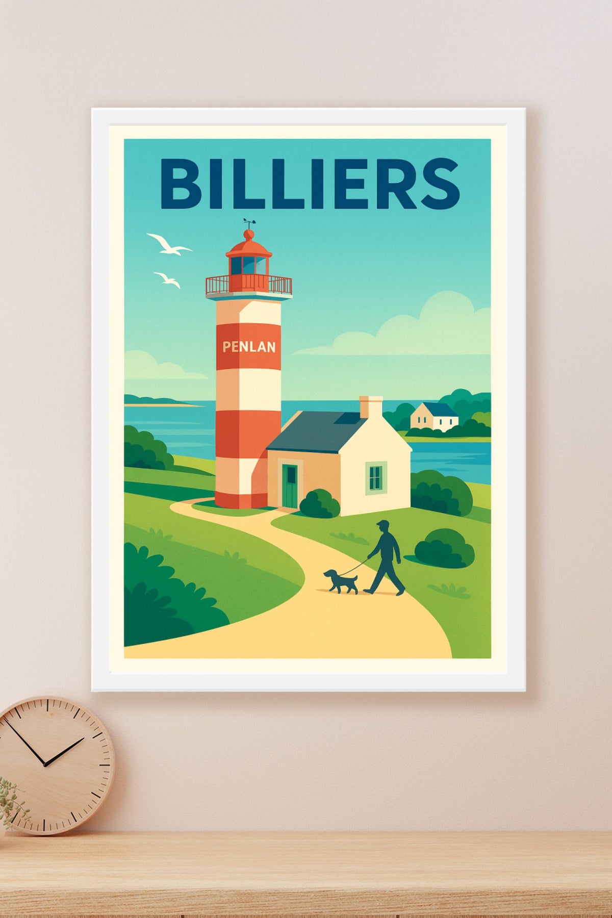 Affiche de Billiers - Charme côtier et phare de Penlan