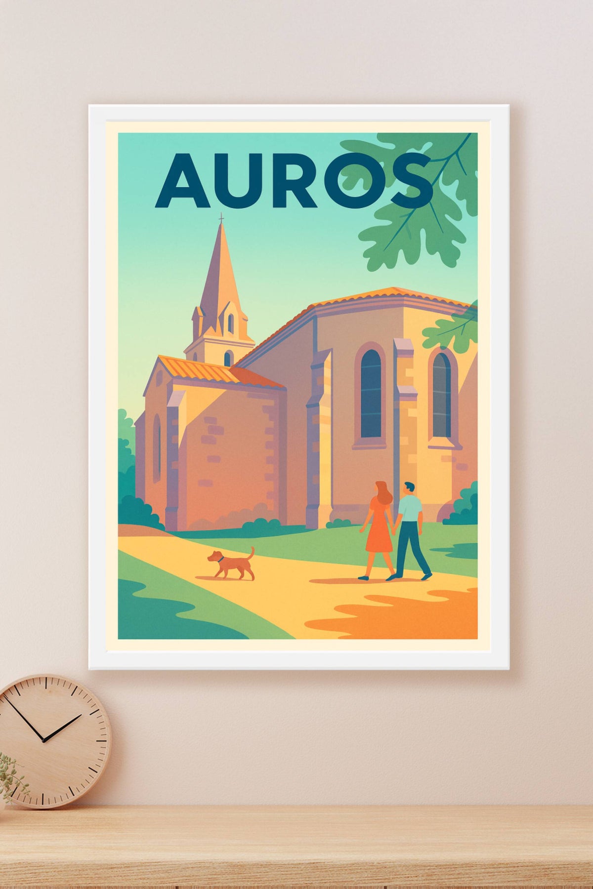 Affiche de Auros - Charme paisible et balades ensoleillées