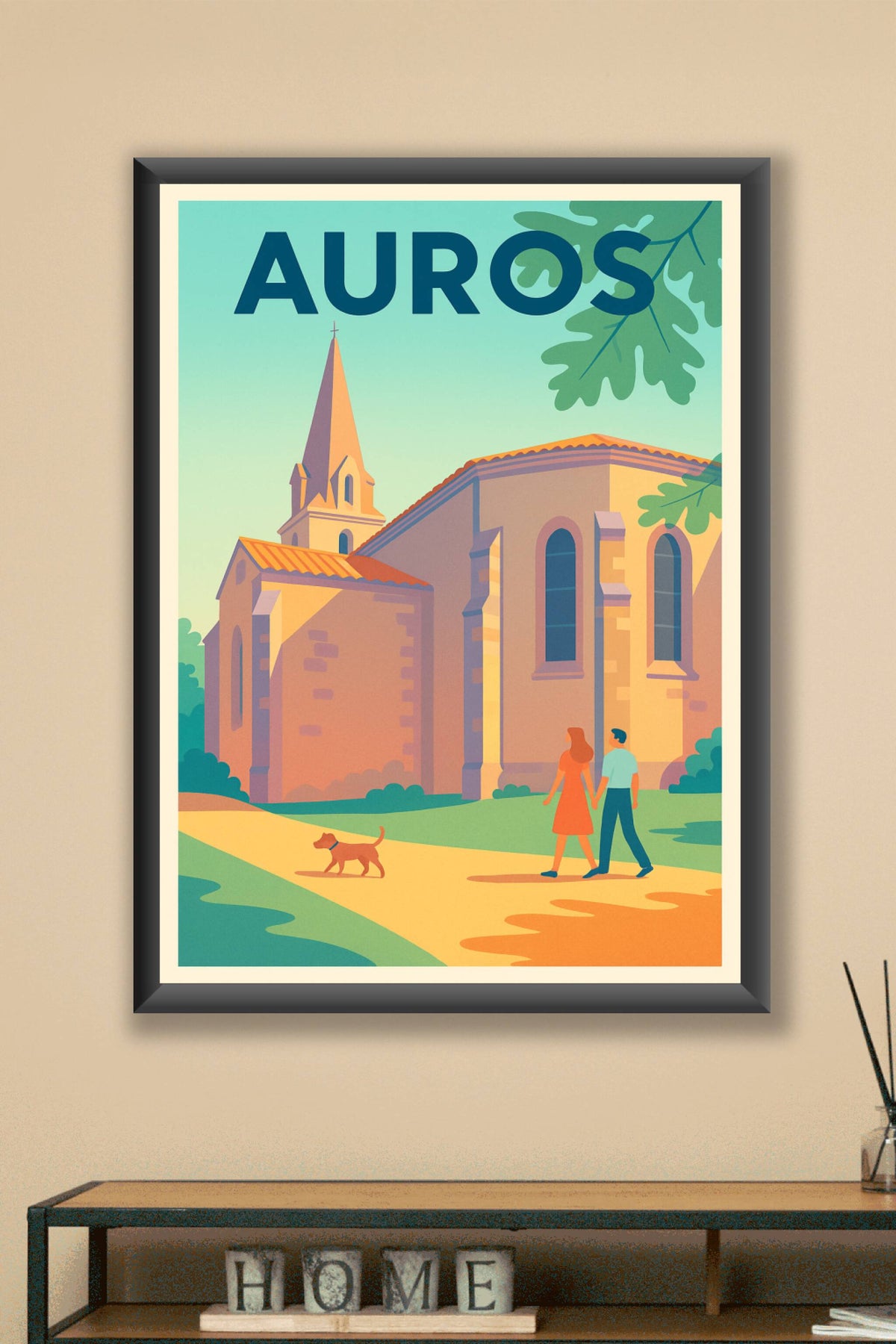 Affiche de Auros - Charme paisible et balades ensoleillées