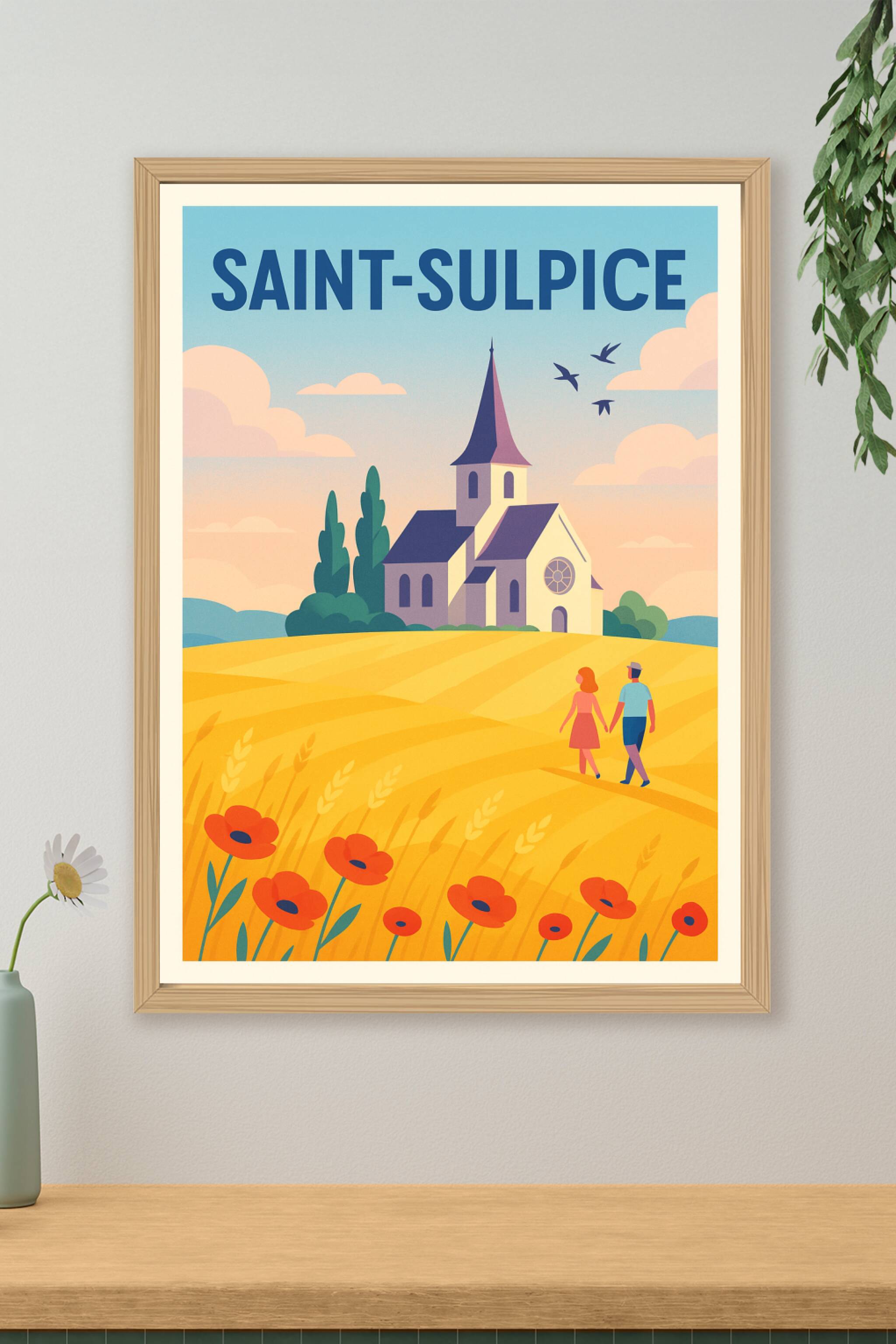 Affiche de Saint-Sulpice - Douceur champêtre et sérénité