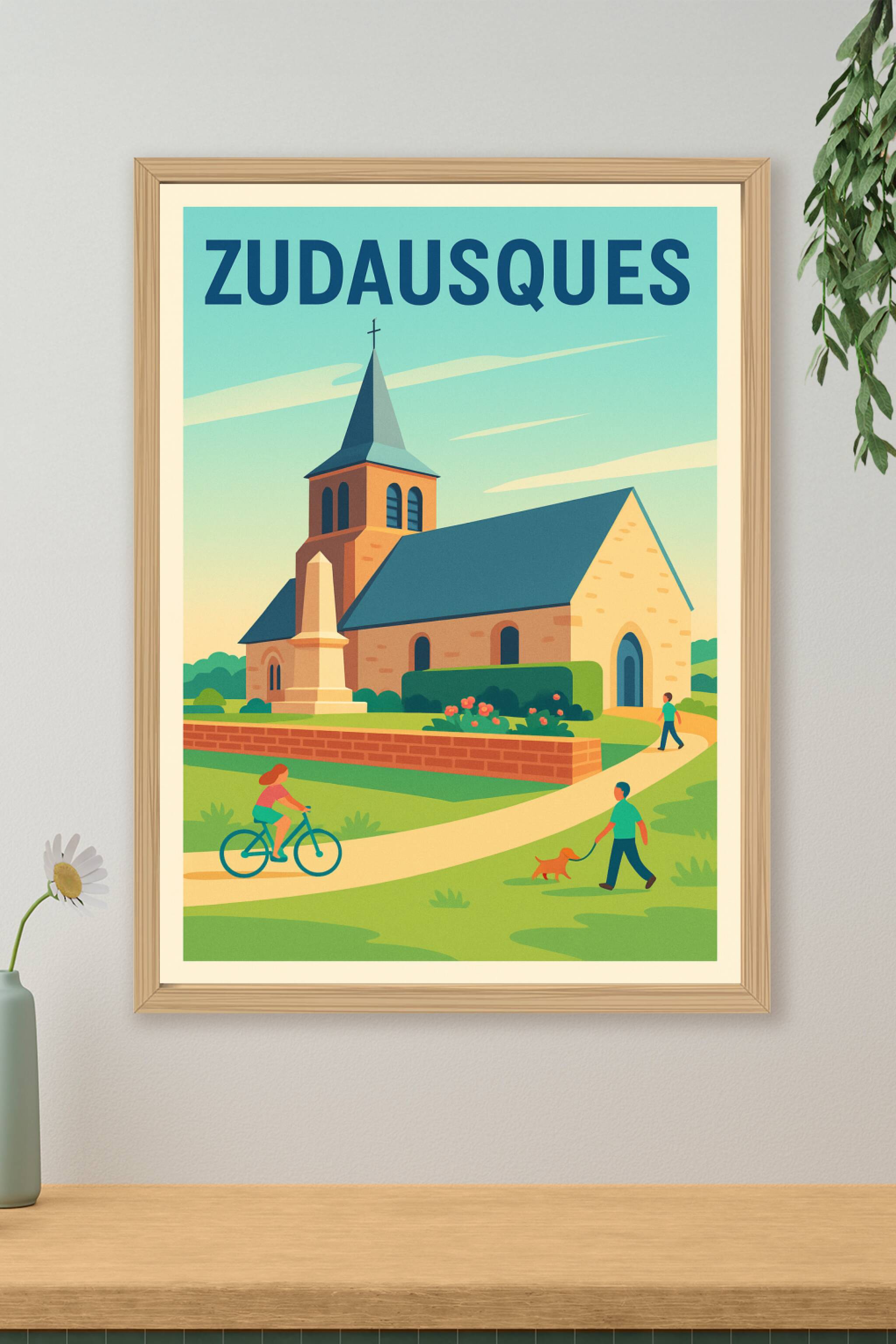Affiche de Zudausques - Tranquillité et charme bucolique