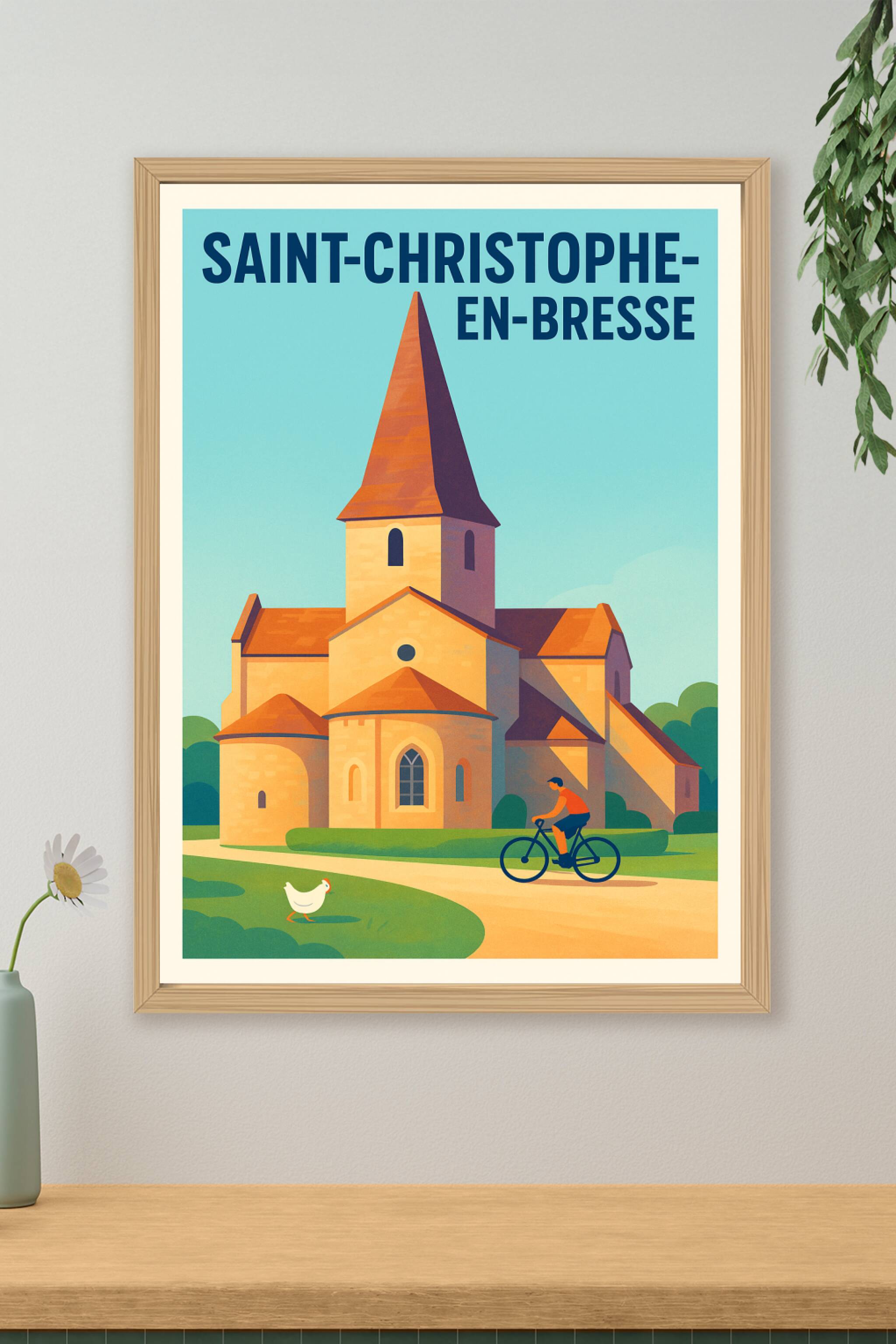 Affiche de Saint-Christophe-en-Bresse - Charme paisible de la campagne bressane