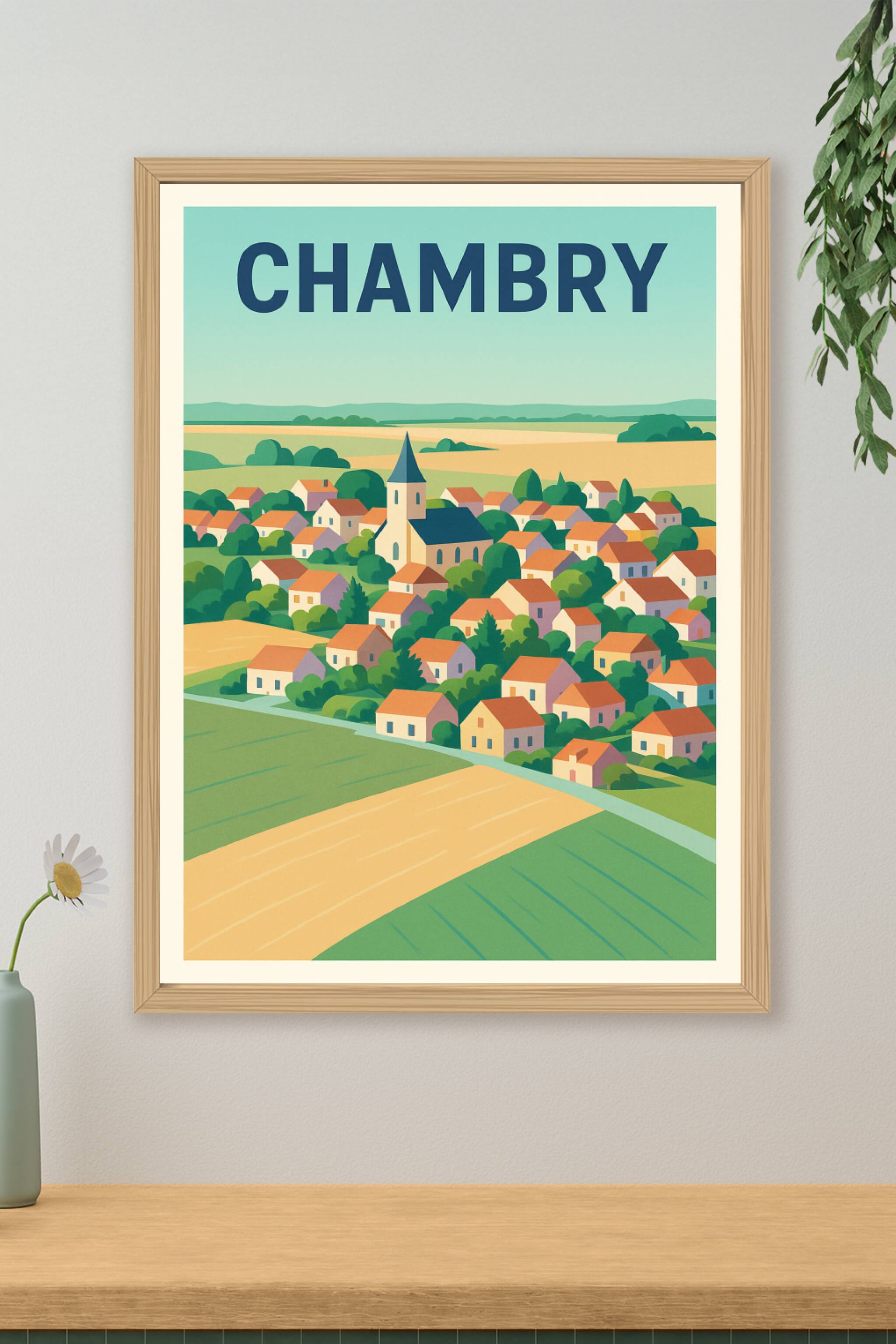 Affiche de Chambry - Charme bucolique et douceur de vie