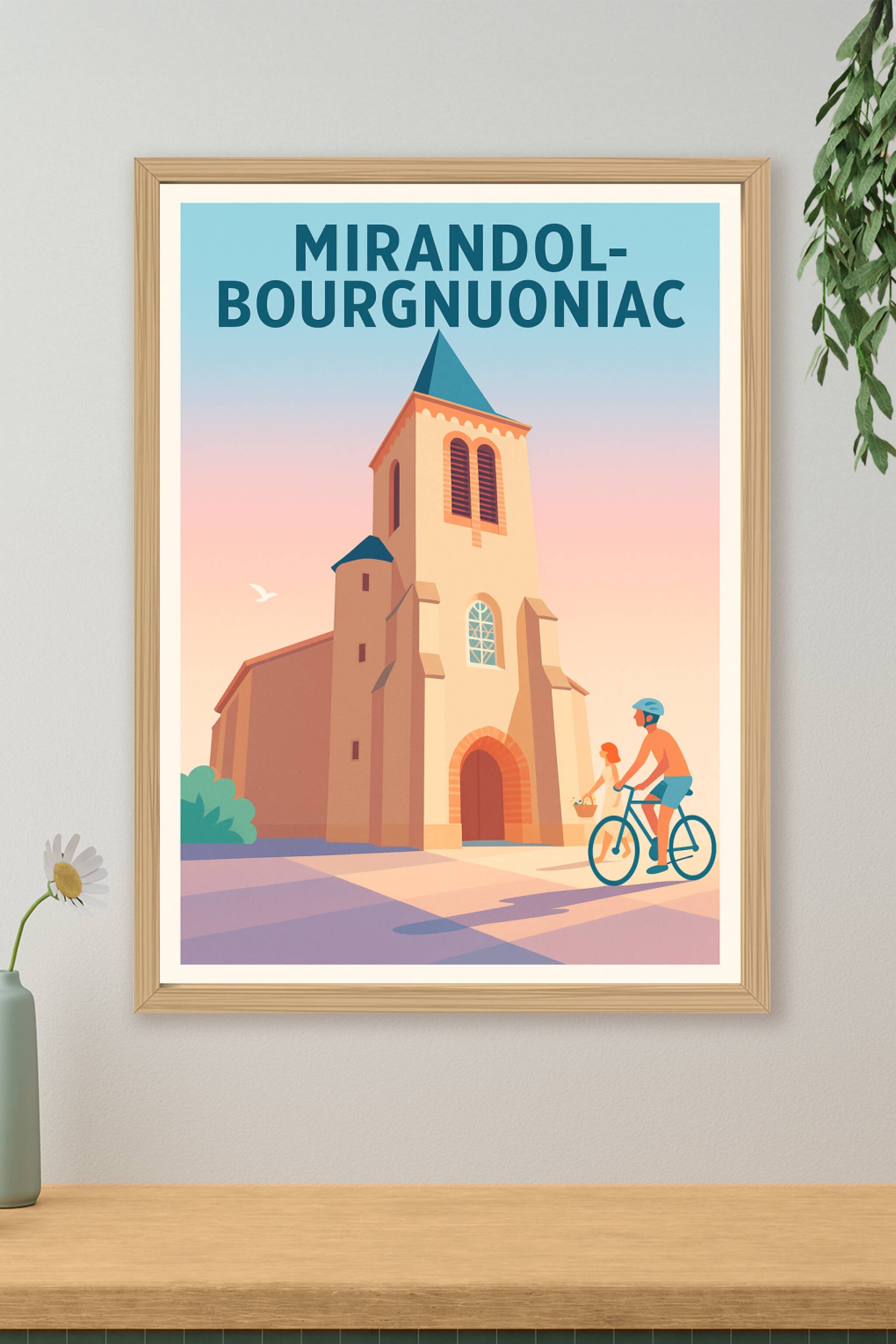 Affiche de Mirandol-Bourgnounac - Un moment de quiétude à vélo