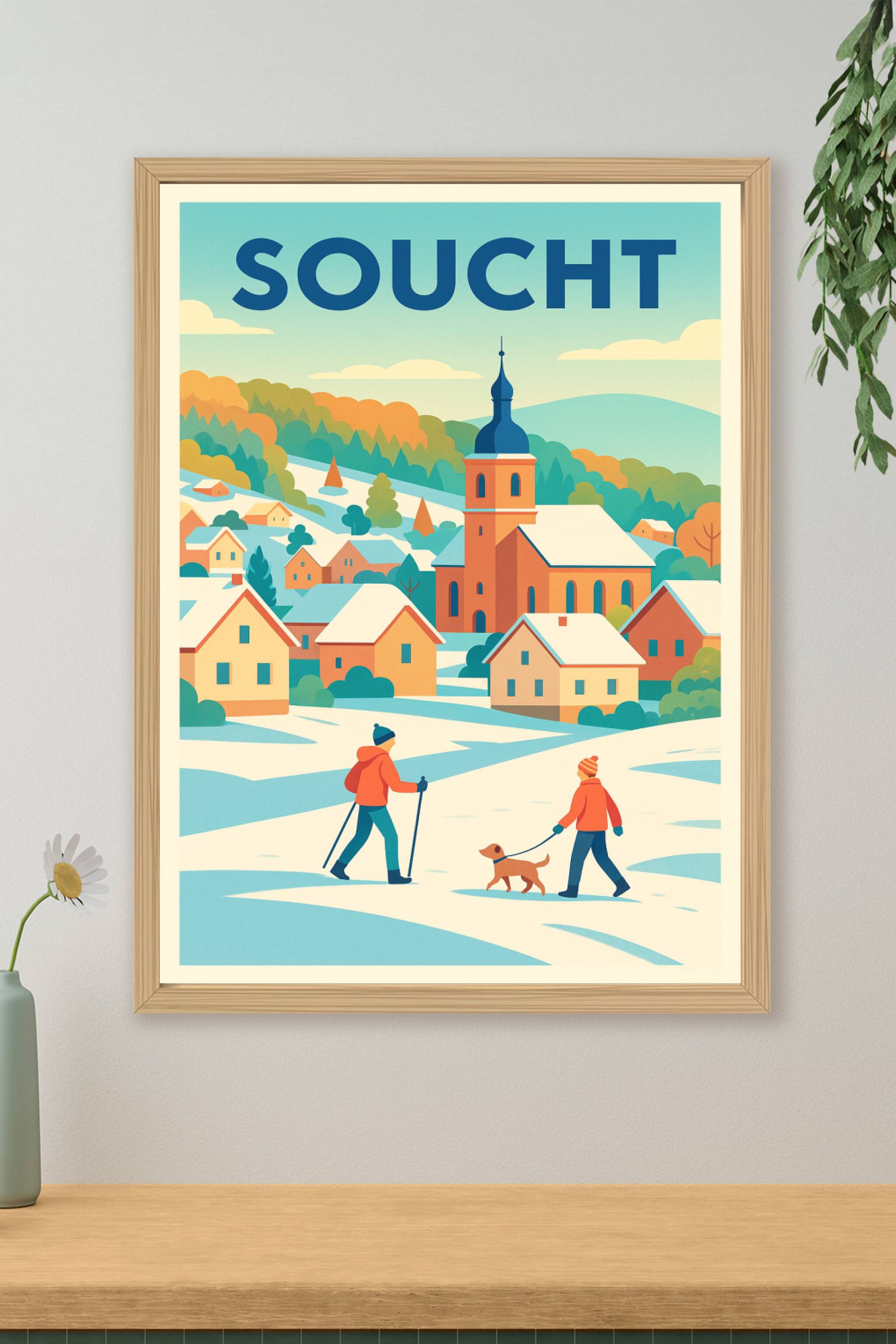 Affiche de Soucht - Charme hivernal au cœur du village