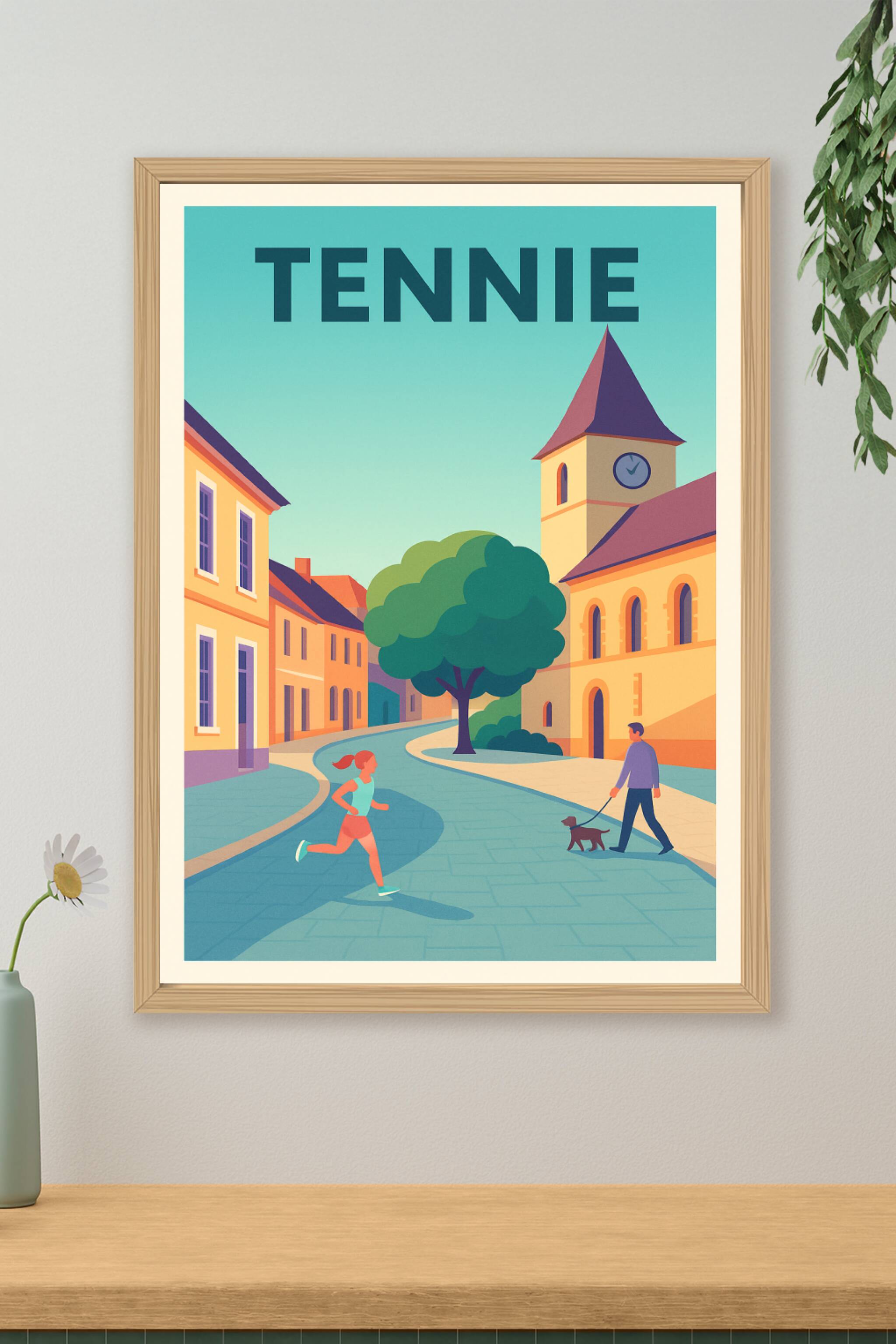 Affiche de Tennie - Charme paisible d'un village de campagne