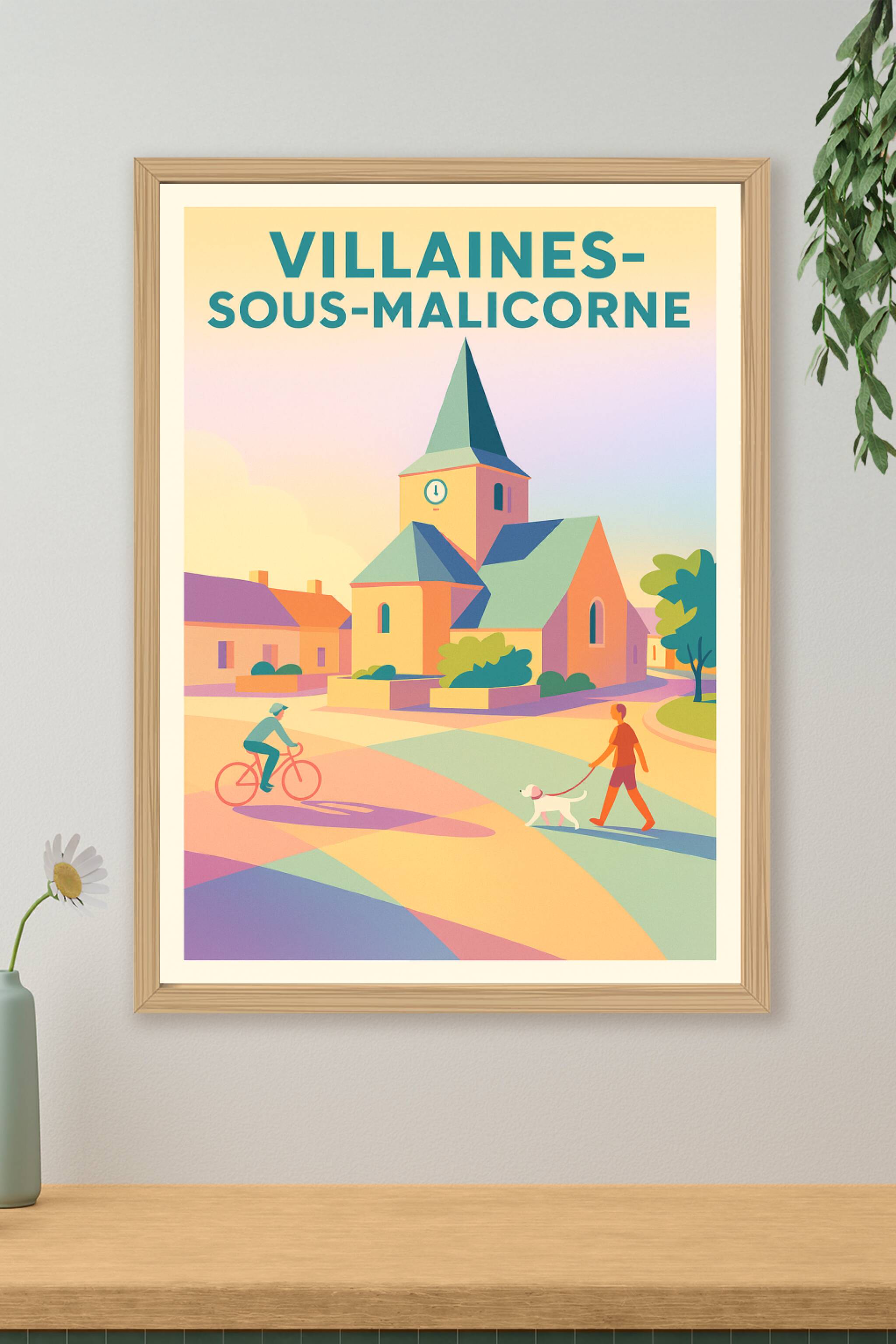 Affiche de Villaines-sous-Malicorne - Charme paisible du village