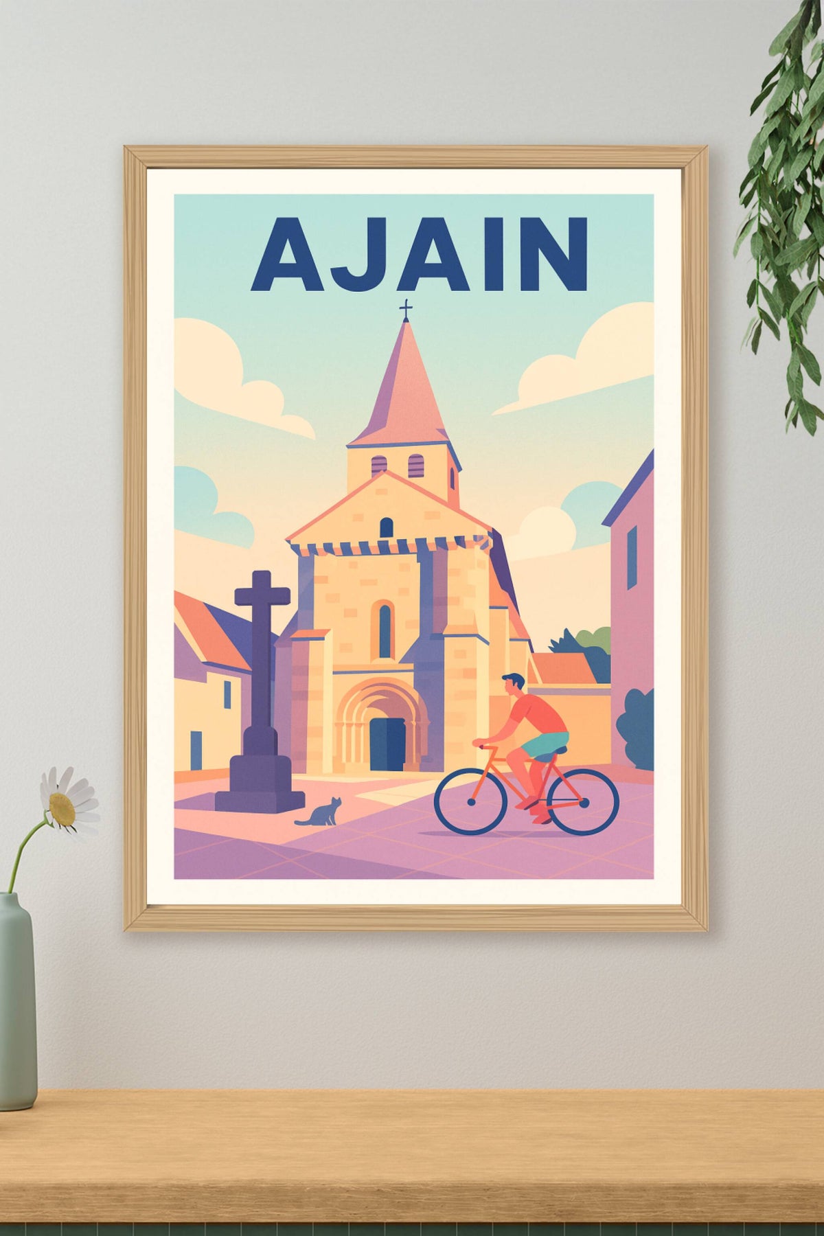 Affiche de Ajain - Charme paisible et douceur de vivre