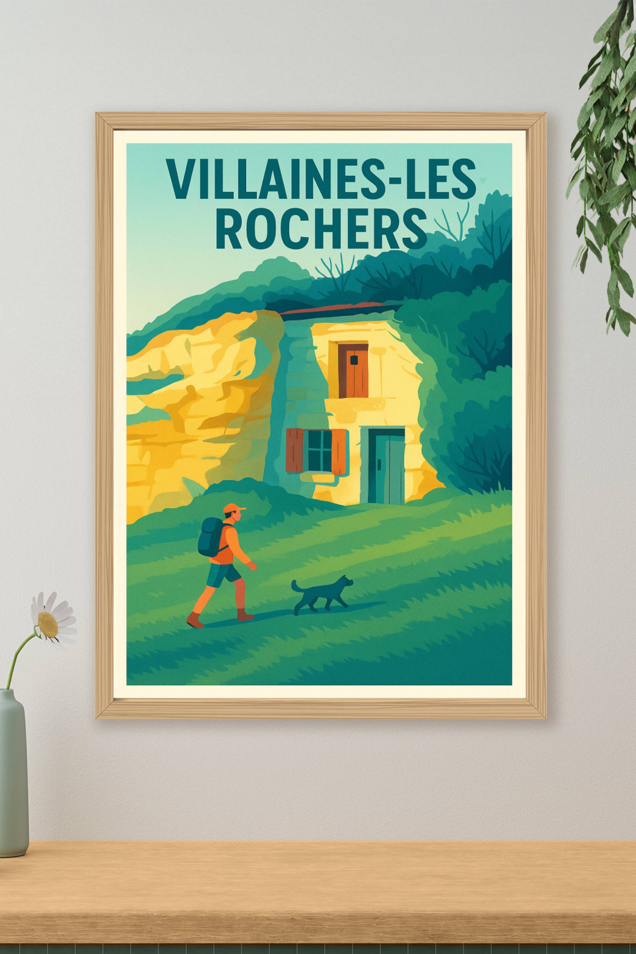 Affiche de Villaines-les-Rochers - L'appel de la nature et du patrimoine troglodyte