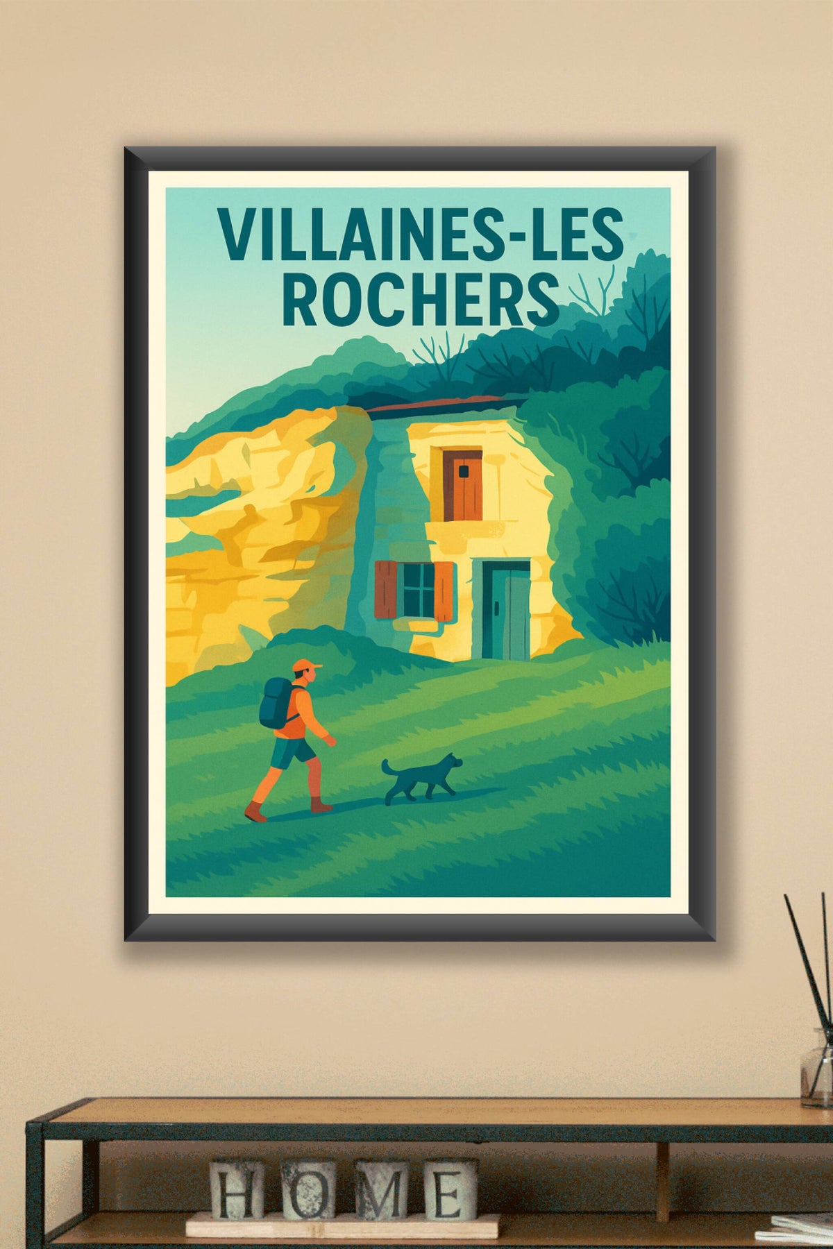 Affiche de Villaines-les-Rochers - L'appel de la nature et du patrimoine troglodyte