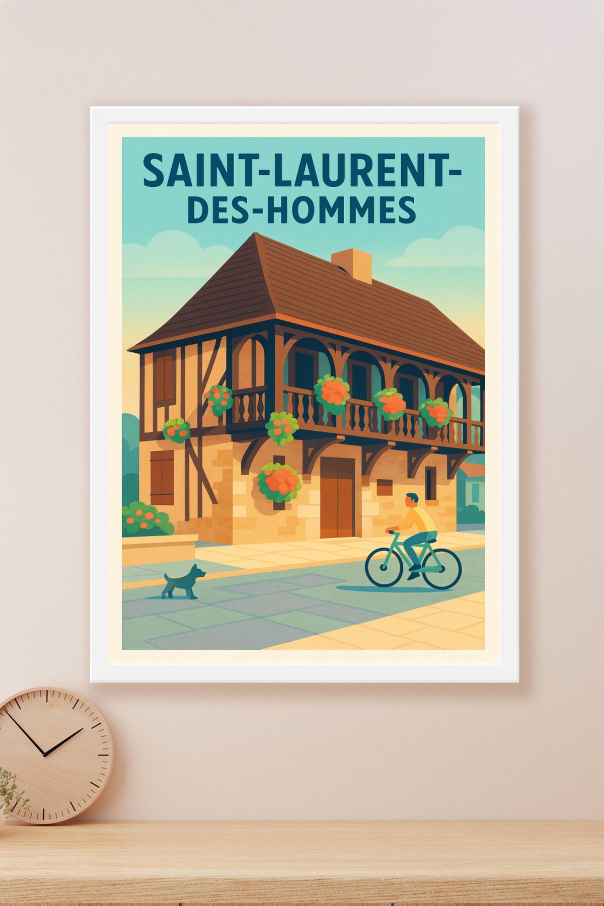 Affiche de Saint-Laurent-des-Hommes - Charme et douceur d'un village authentique