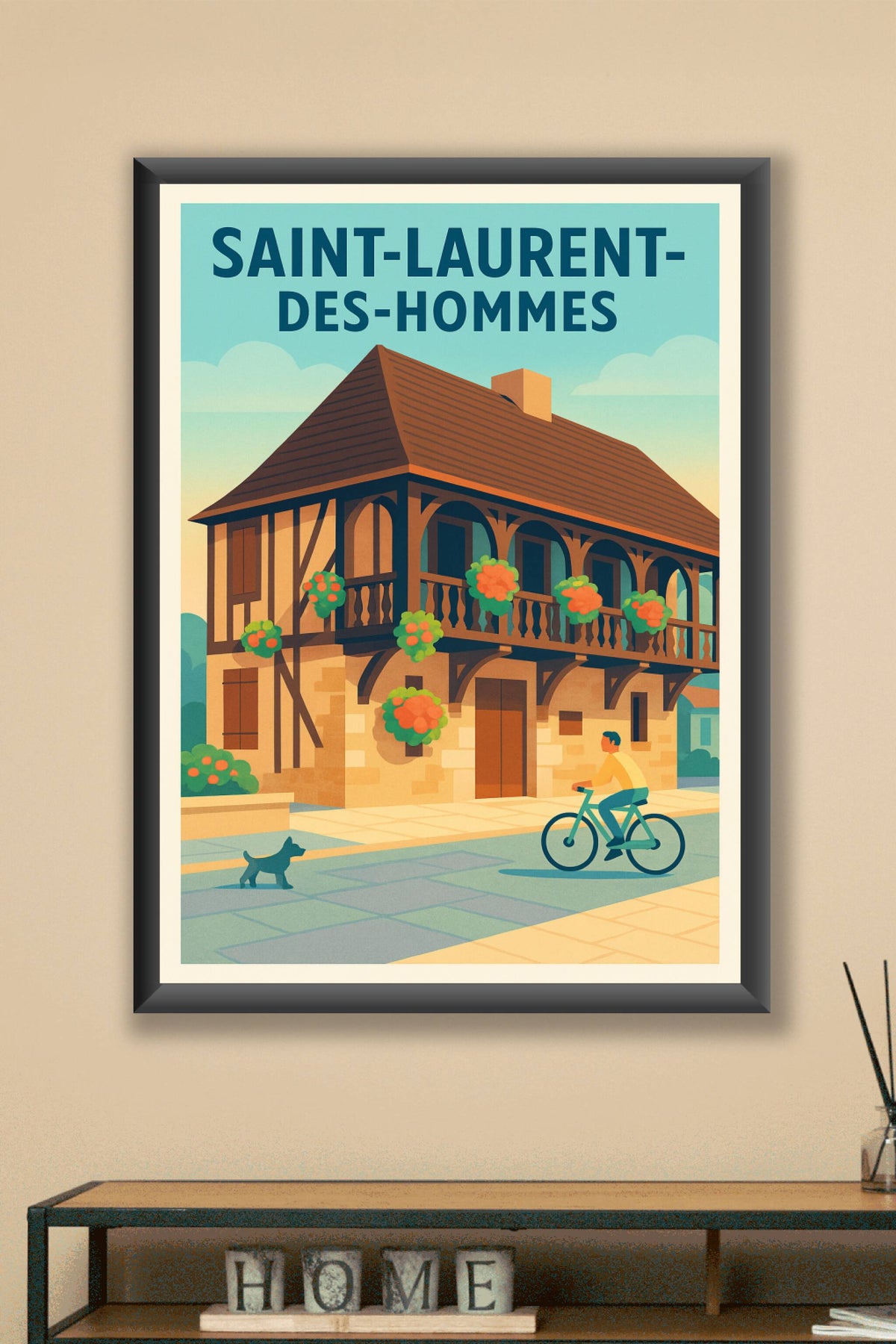 Affiche de Saint-Laurent-des-Hommes - Charme et douceur d'un village authentique