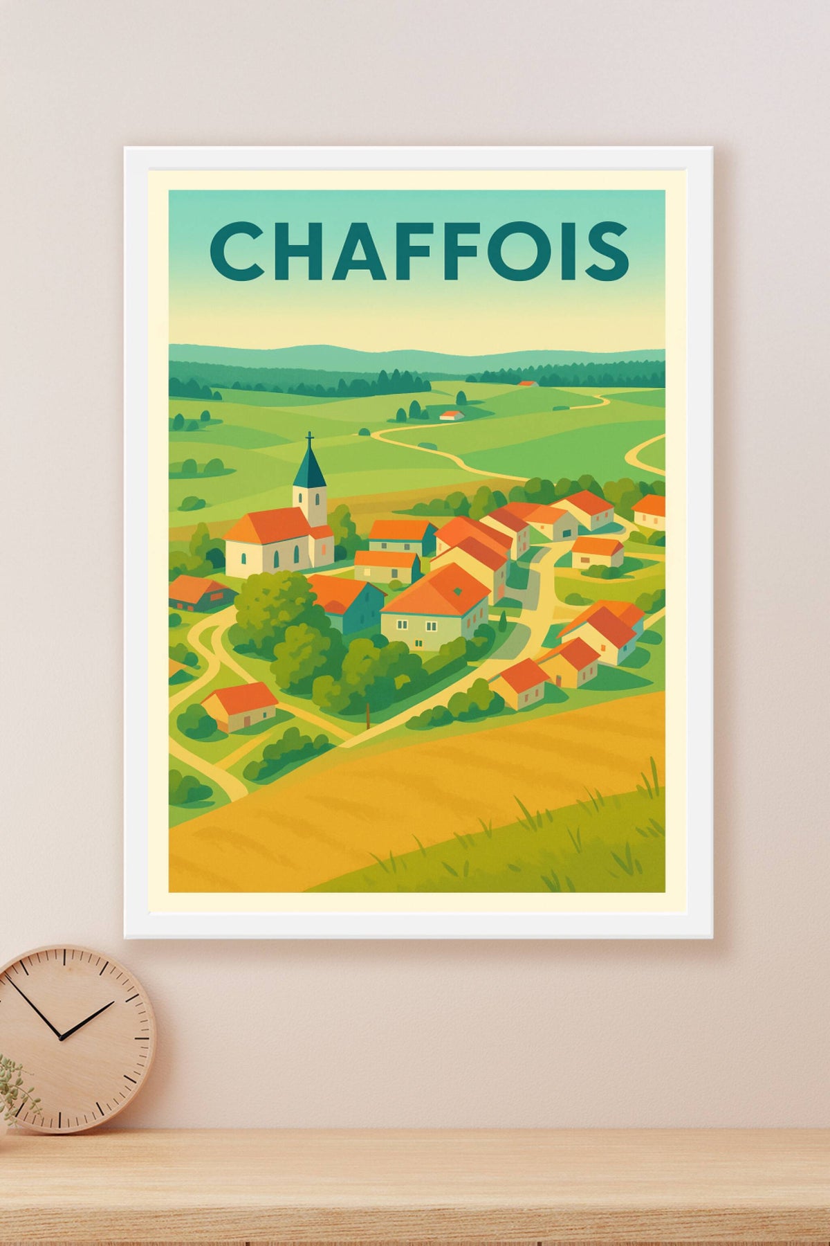 Affiche de Chaffois - L'élégance paisible d'un village jurassien