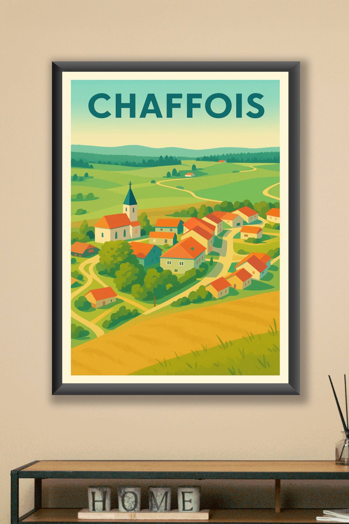 Affiche de Chaffois - L'élégance paisible d'un village jurassien