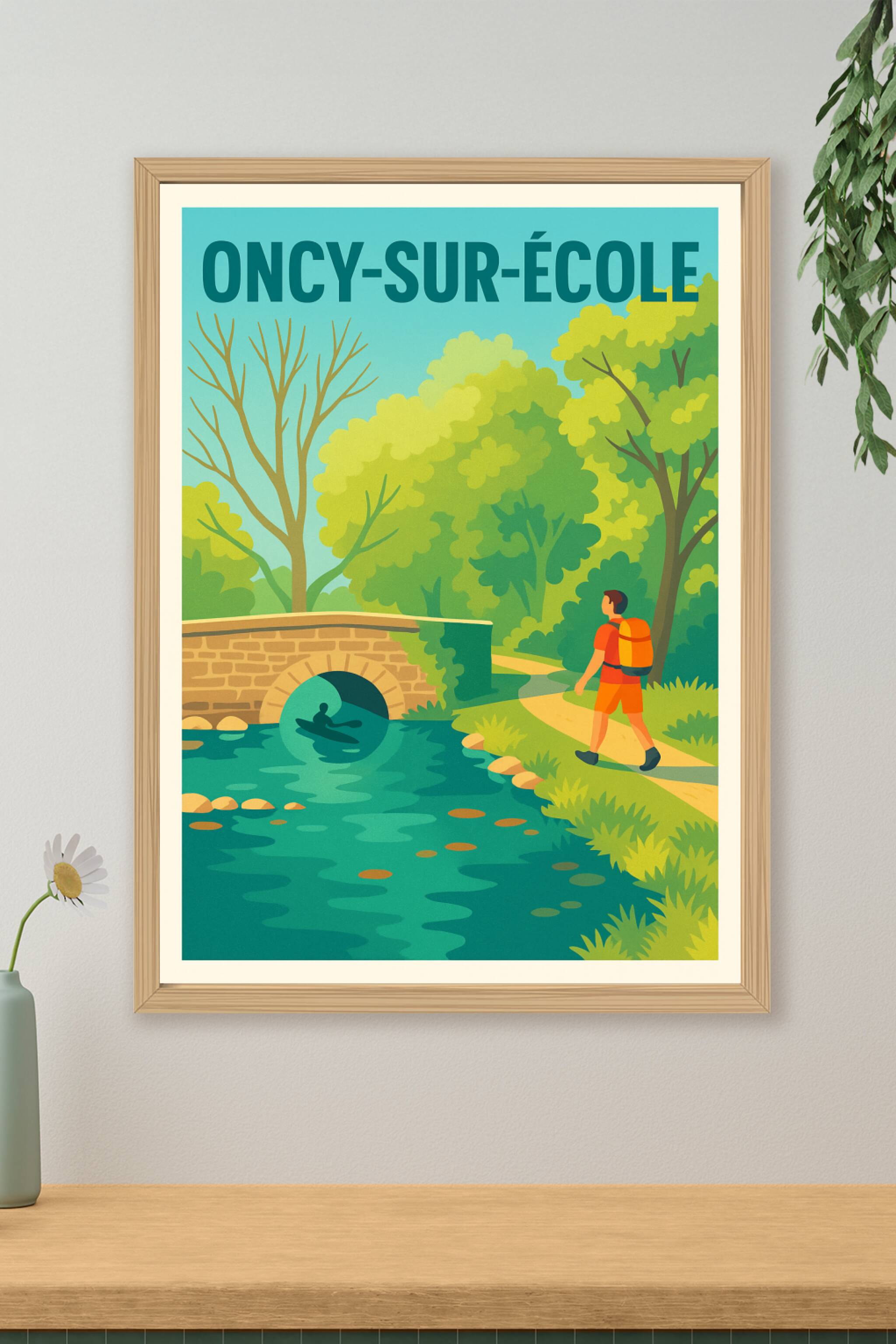 Affiche de Oncy-sur-École - L'évasion nature au fil de l'eau