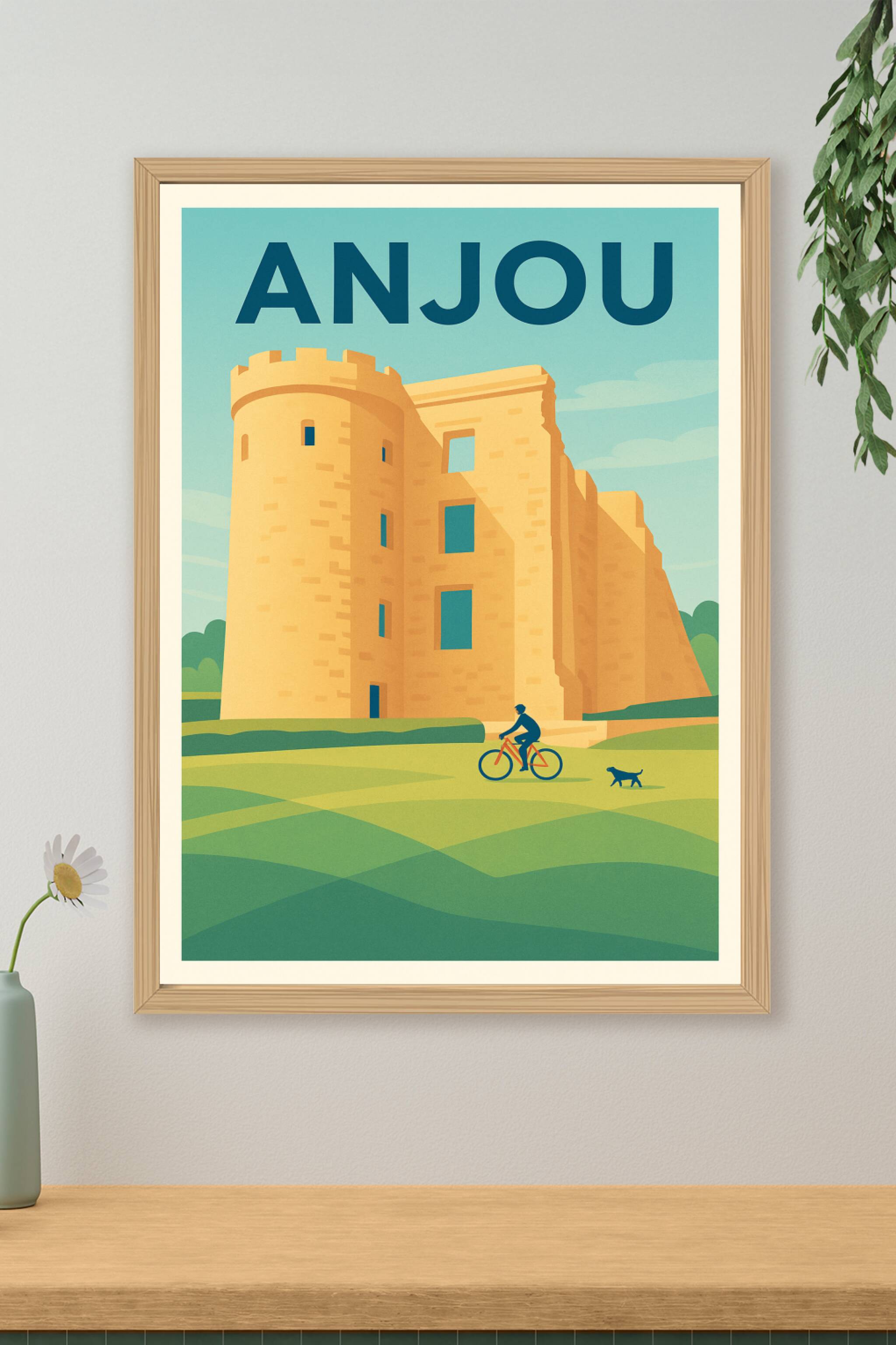 Affiche de Anjou - Charme historique et nature à vélo