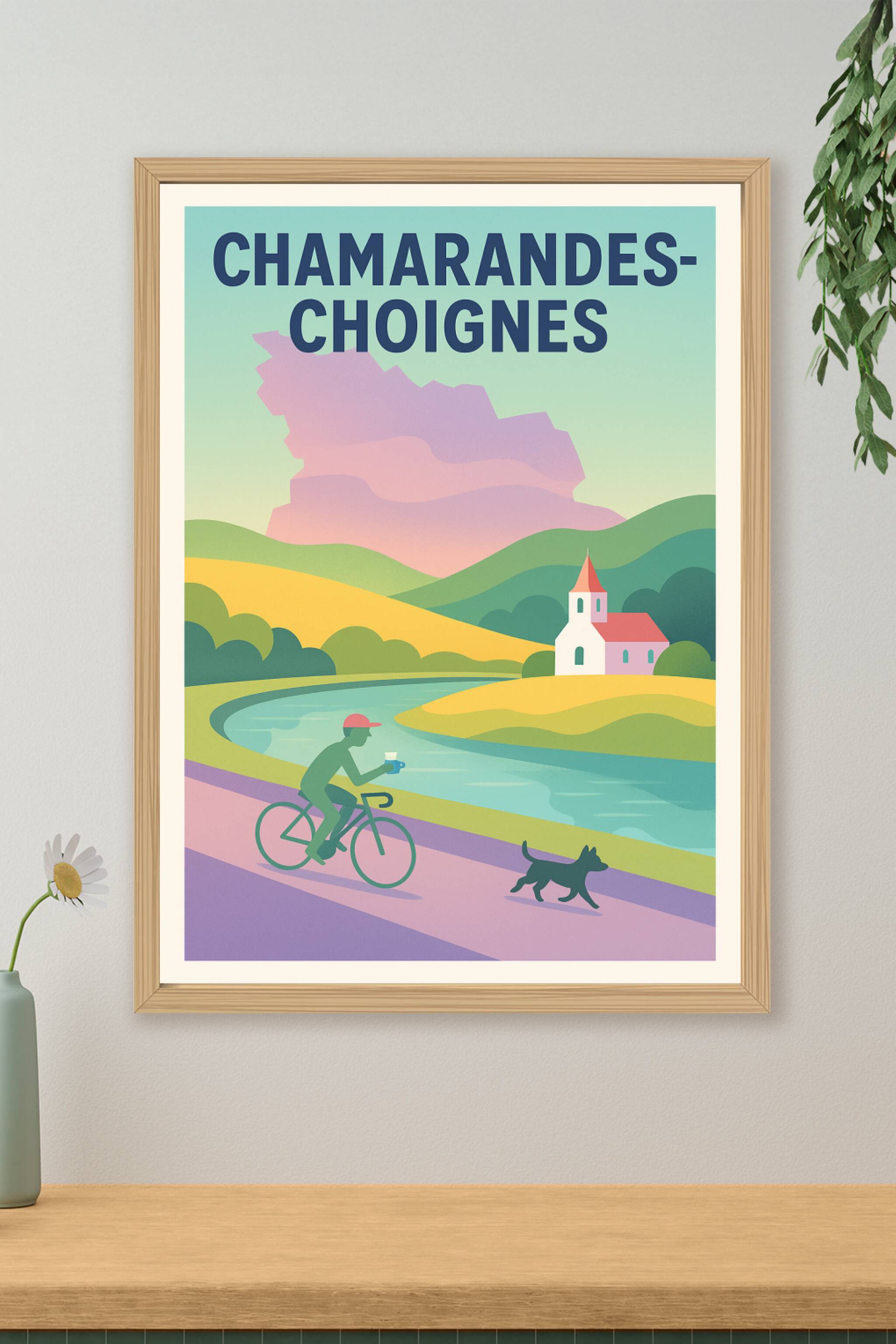 Affiche de Chamarandes-Choignes - Évasion à vélo au fil de l'eau