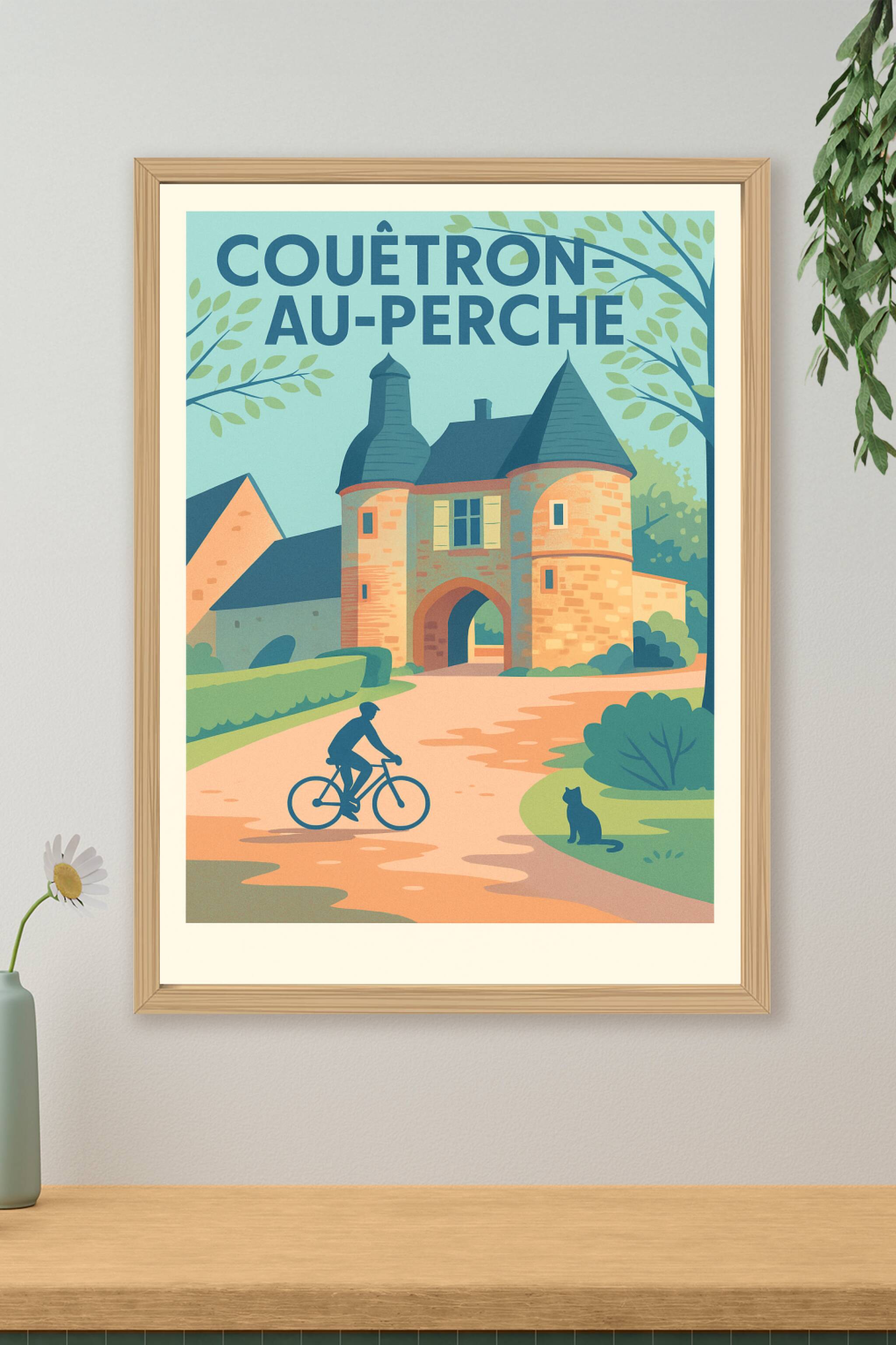 Affiche de Couëtron-au-Perche - Charme et sérénité à vélo